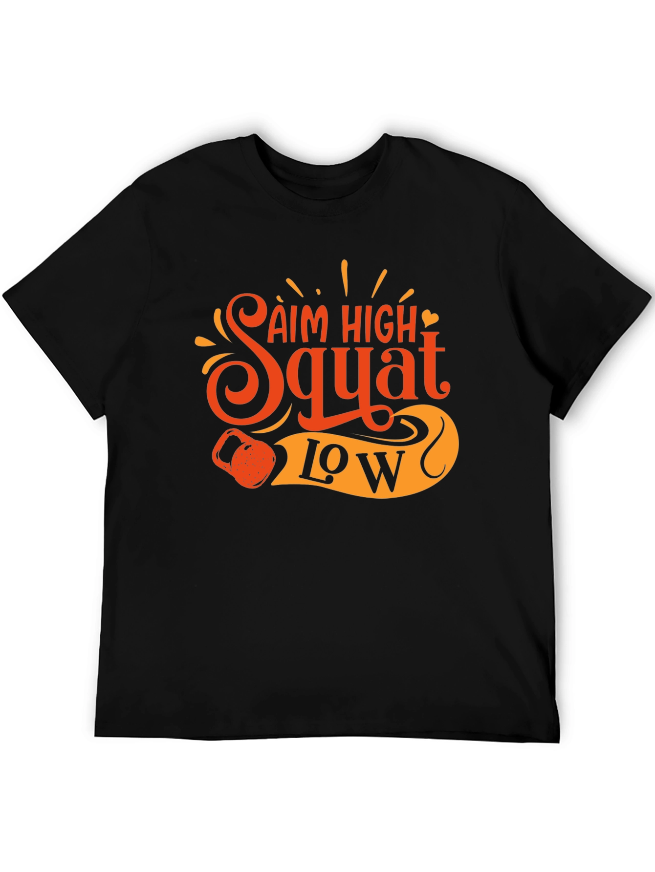Aim High Squat Low Black T-Shirt
