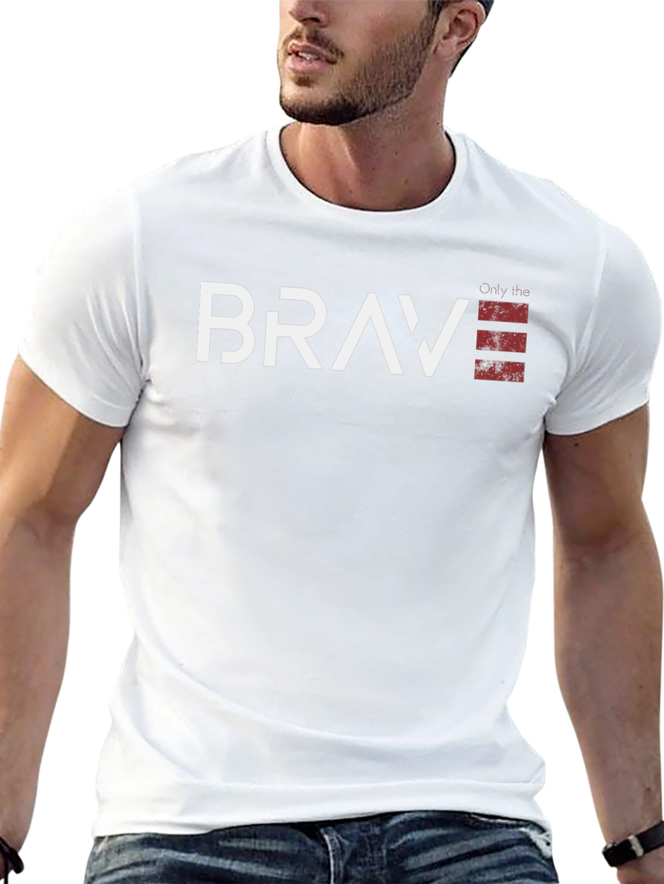 Brave Graphic Tee - Black Cotton Blend