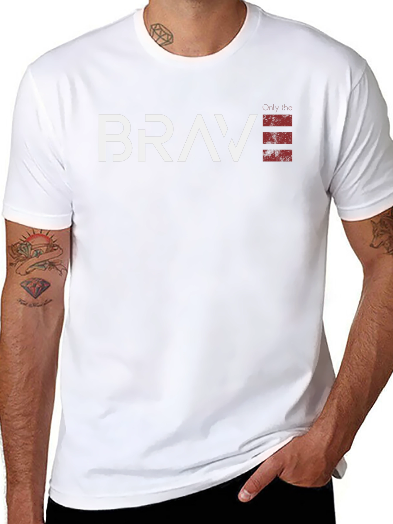 Brave Graphic Tee - Black Cotton Blend