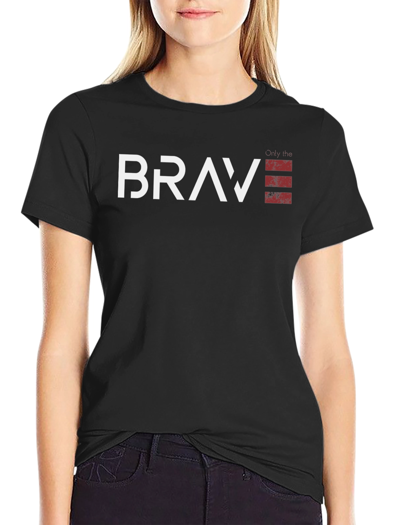 Brave Graphic Tee - Black Cotton Blend