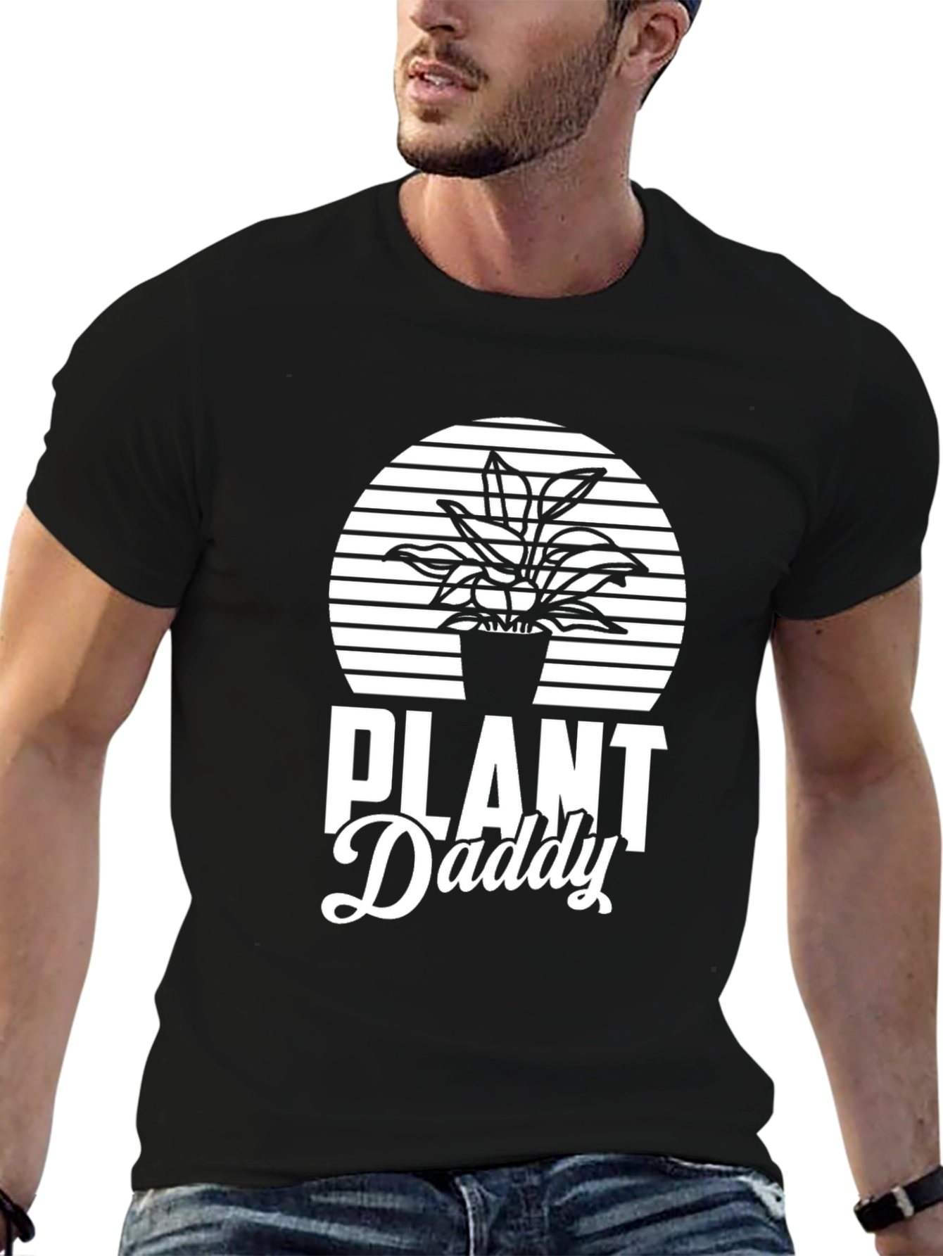 Plant Daddy Graphic Tee - Black Cotton T-Shirt