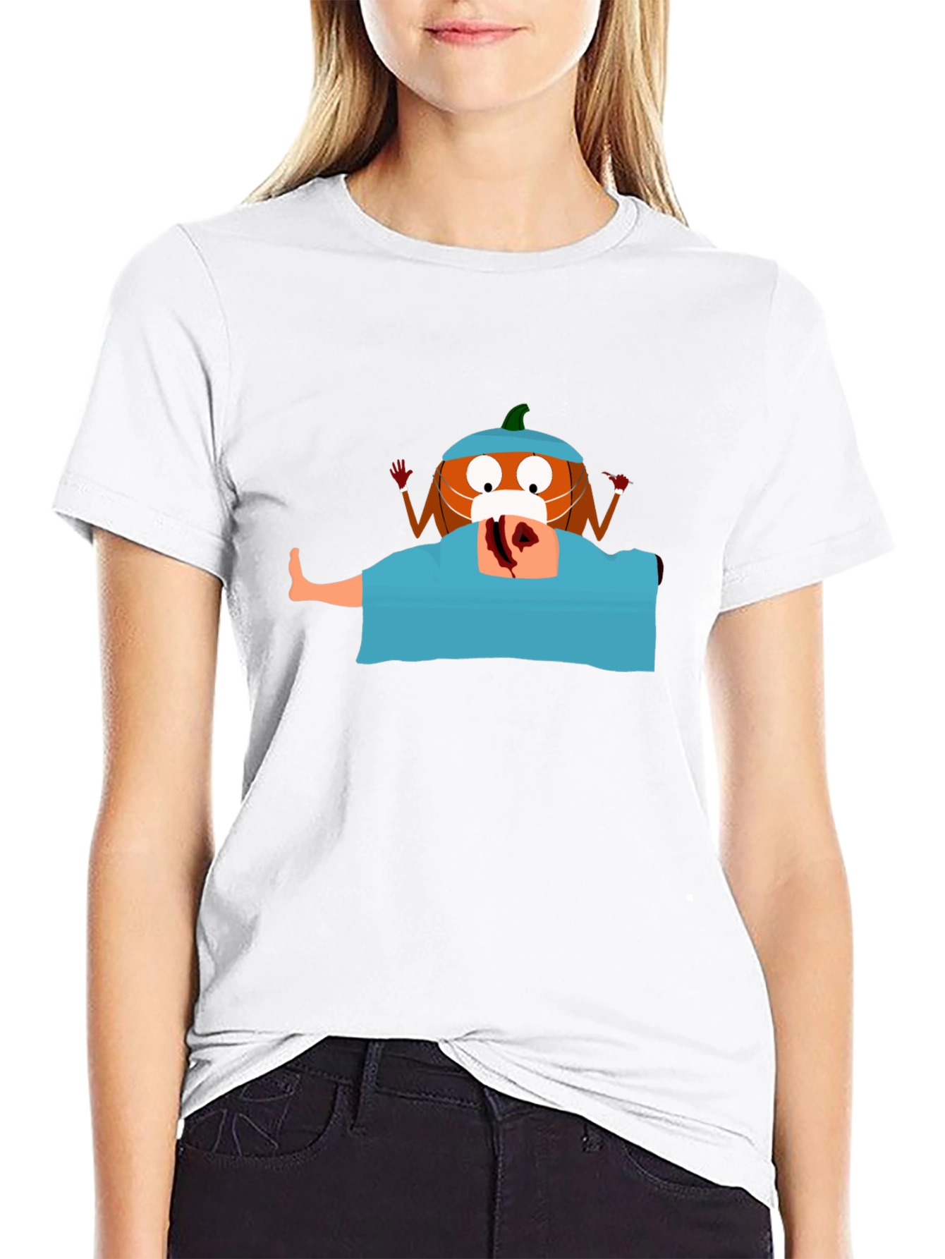 Pumpkin Surgeon Graphic Tee - Black Cotton Shirt