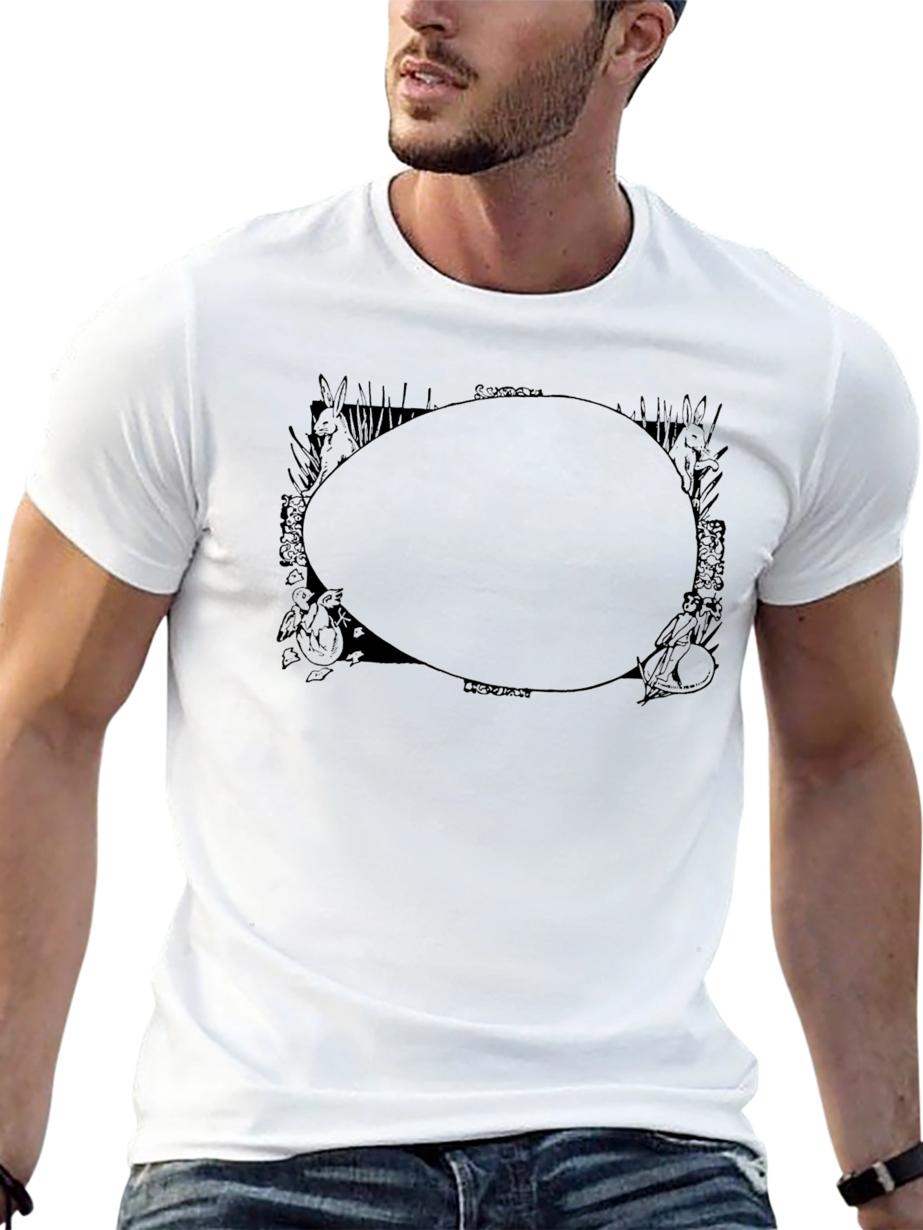 Graphic Print T-Shirt - Black