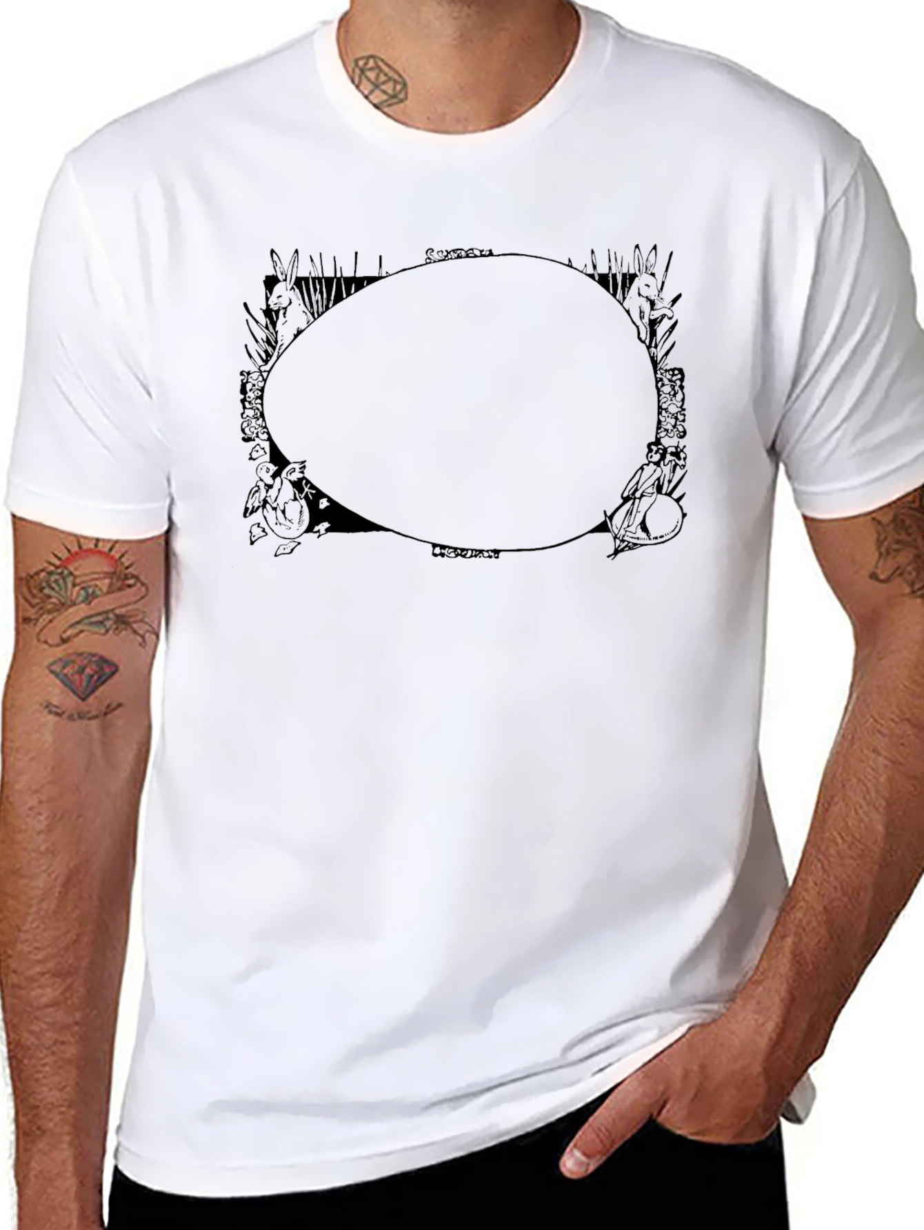 Graphic Print T-Shirt - Black