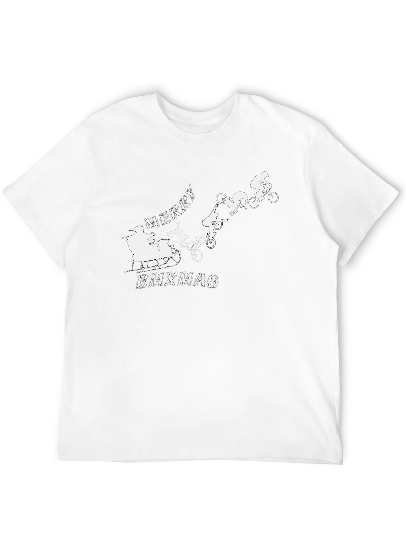 Merry BMXmas Black T-Shirt