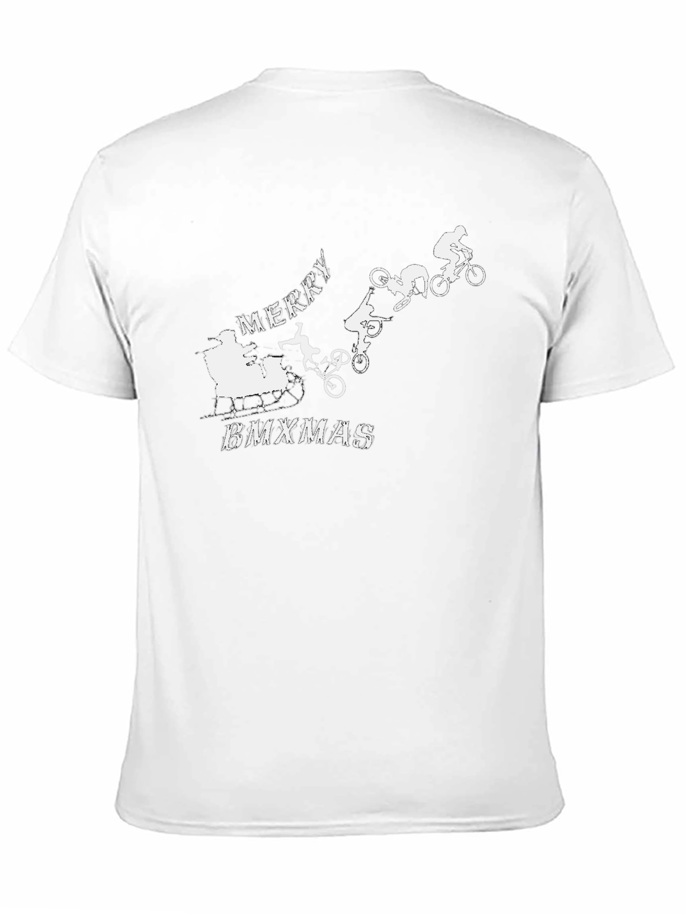 Merry BMXmas Black T-Shirt
