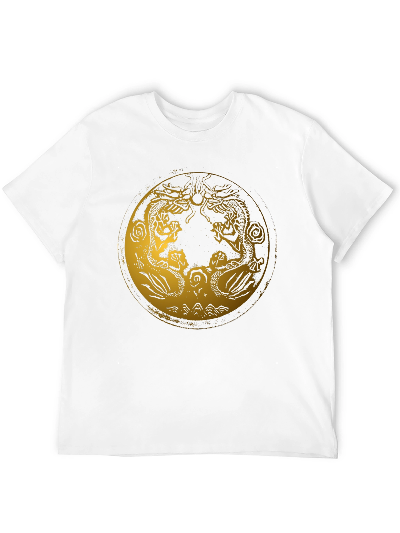 Dragon Circle Graphic Tee - Stylish Black T-Shirt