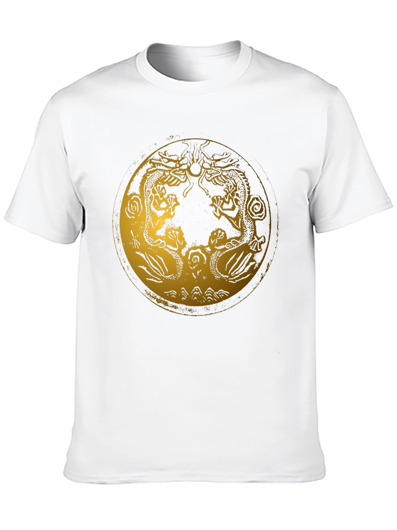 Dragon Circle Graphic Tee - Stylish Black T-Shirt