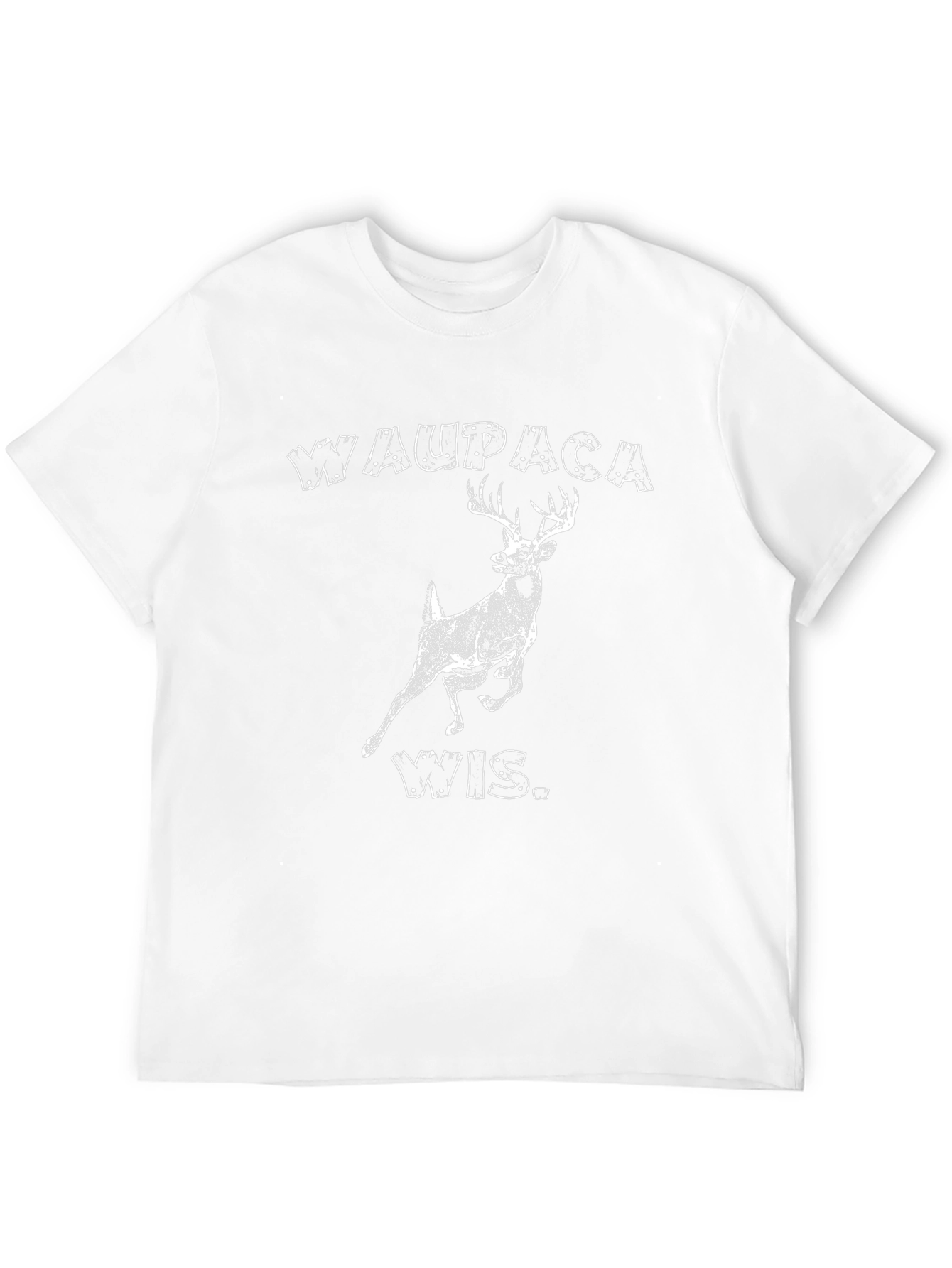 Waupaca WIS. Deer Graphic T-Shirt - Black