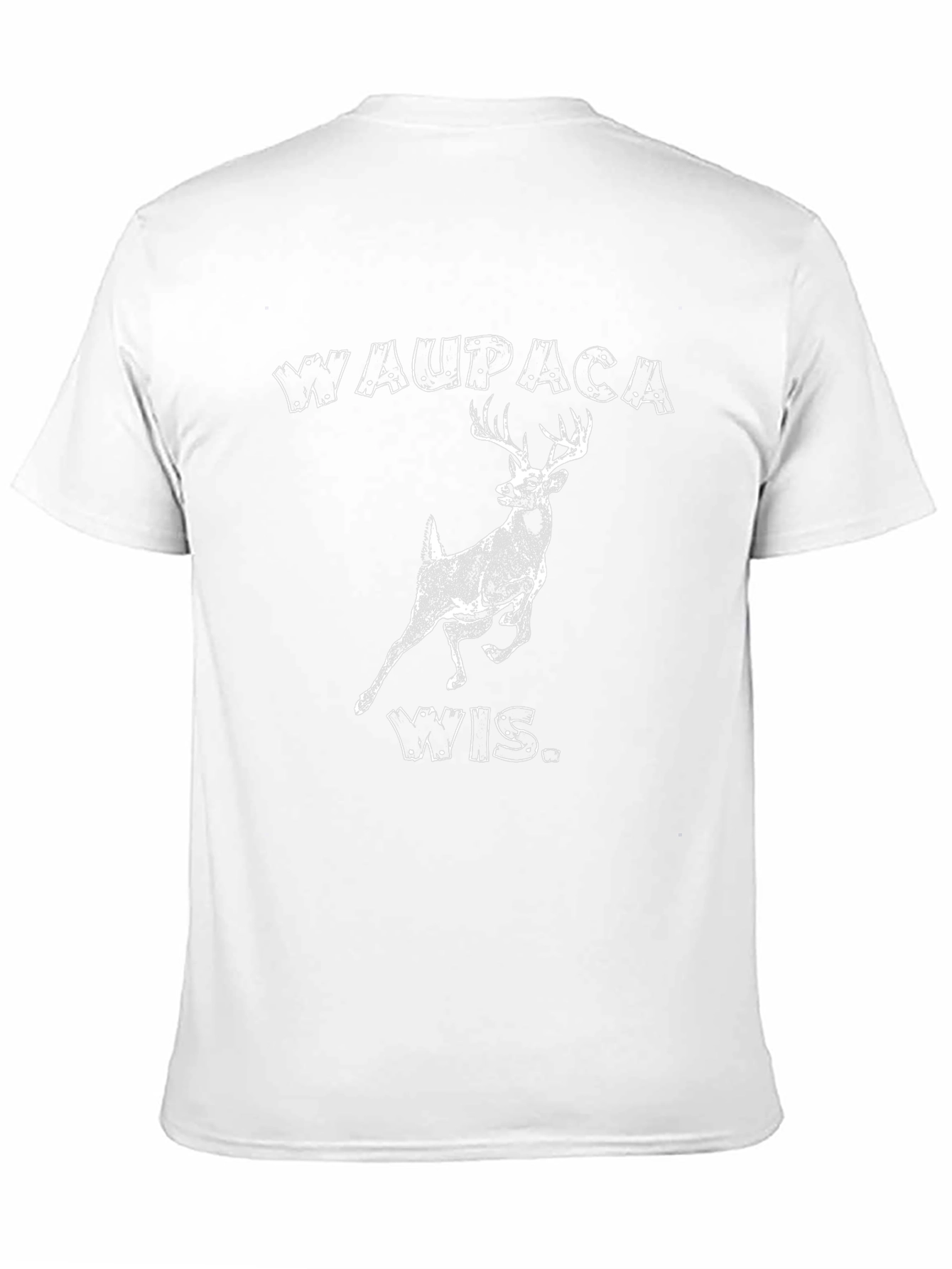 Waupaca WIS. Deer Graphic T-Shirt - Black