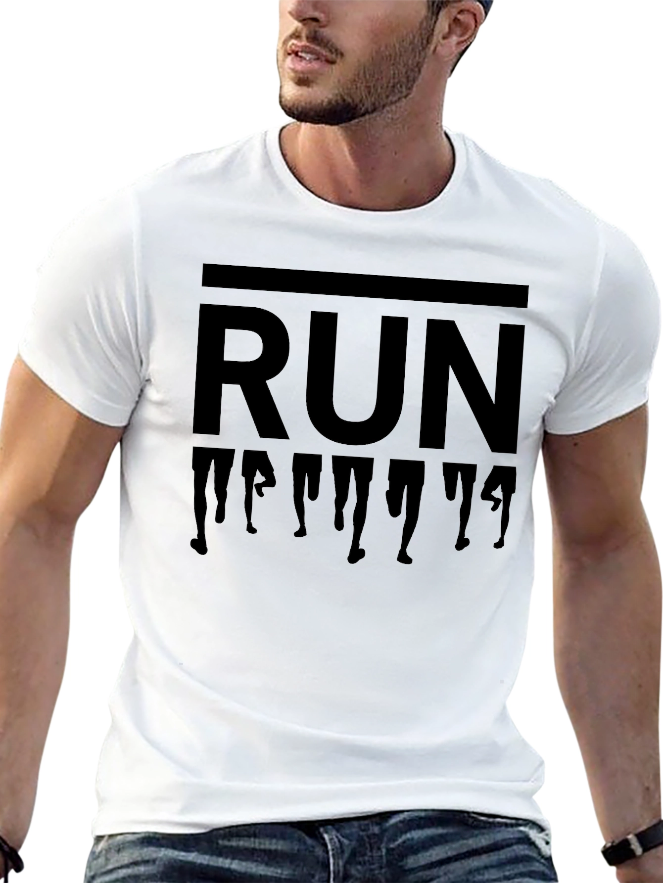 Black Run T-Shirt | Mens Activewear