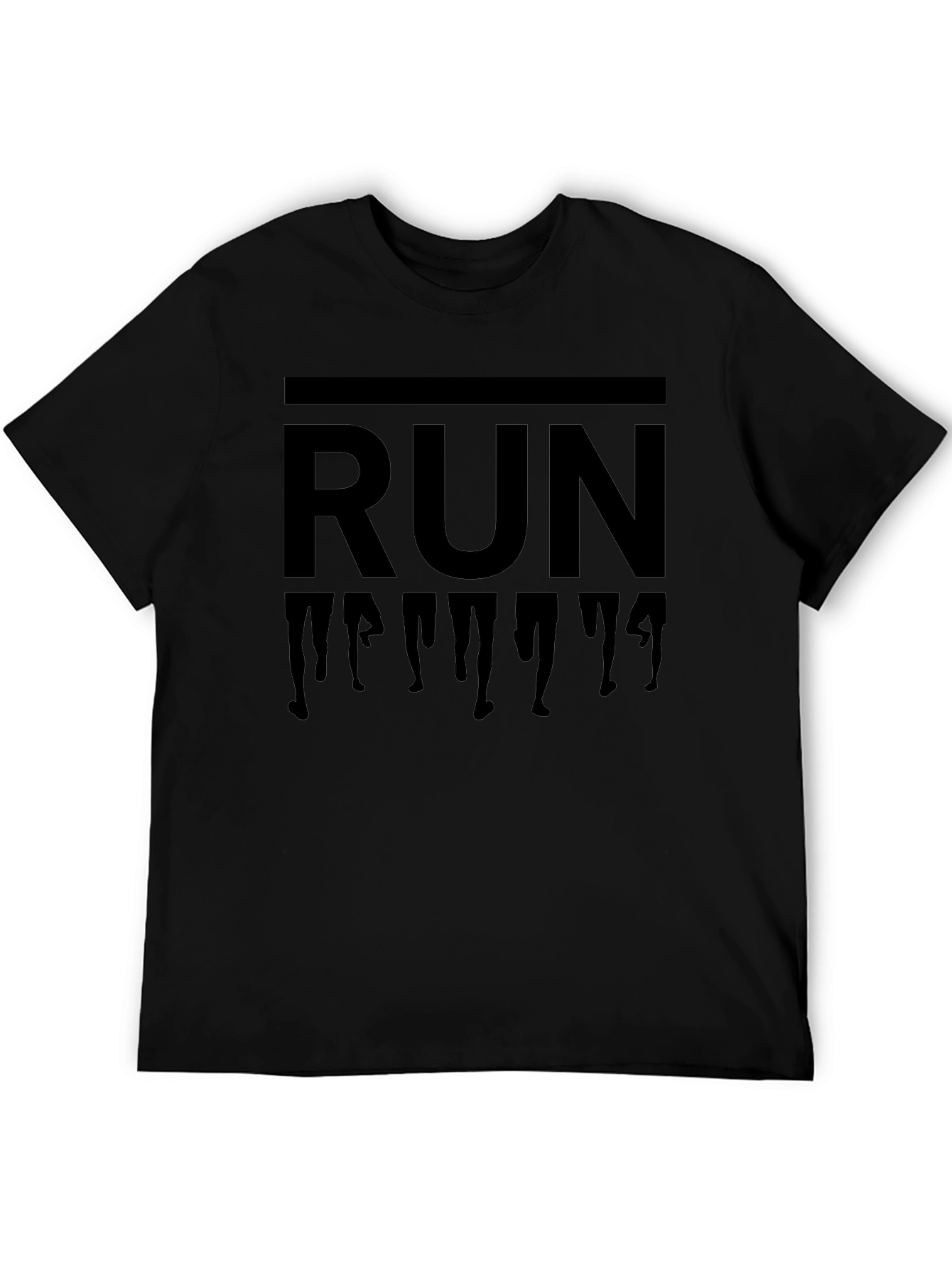 Black Run T-Shirt | Mens Activewear