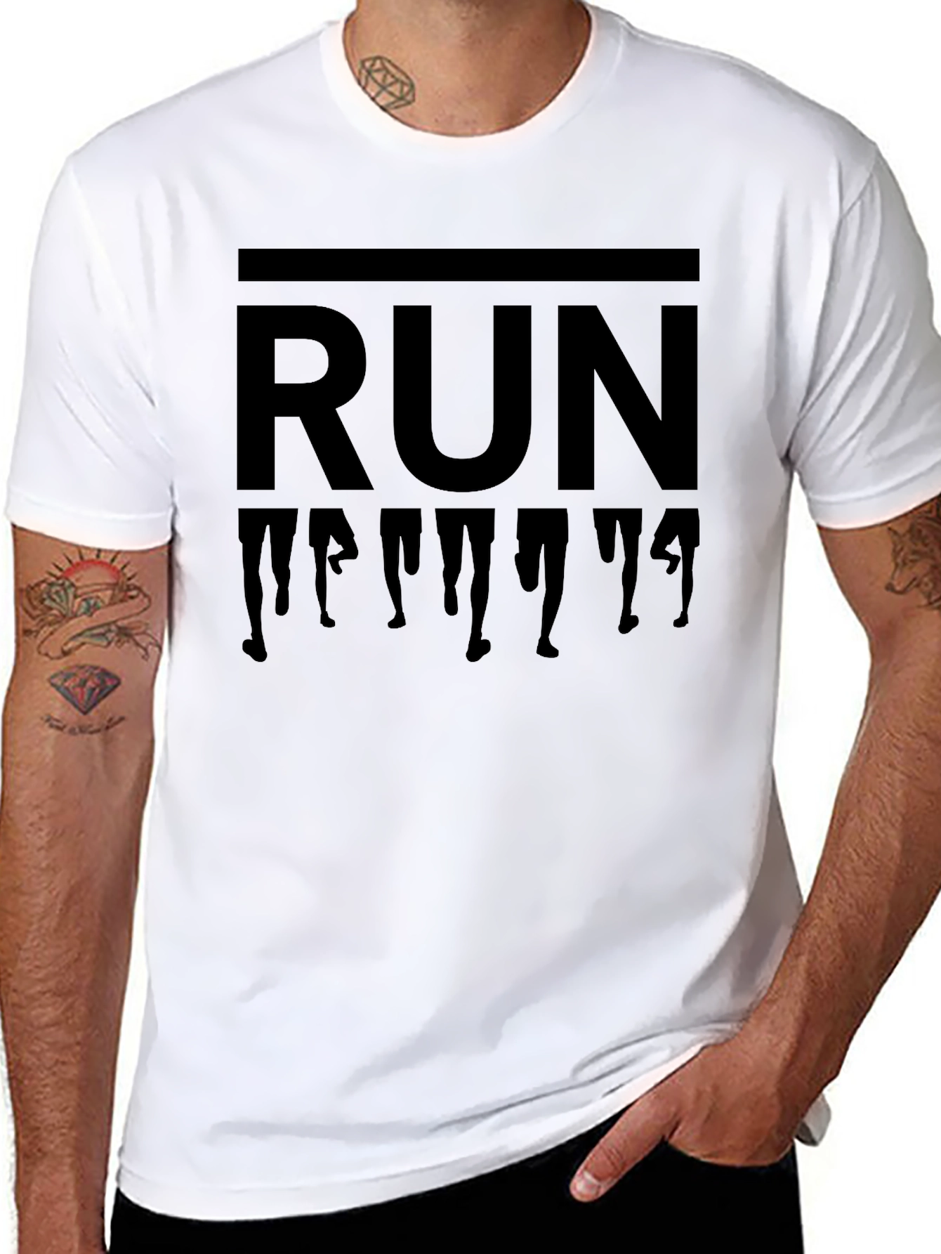 Black Run T-Shirt | Mens Activewear