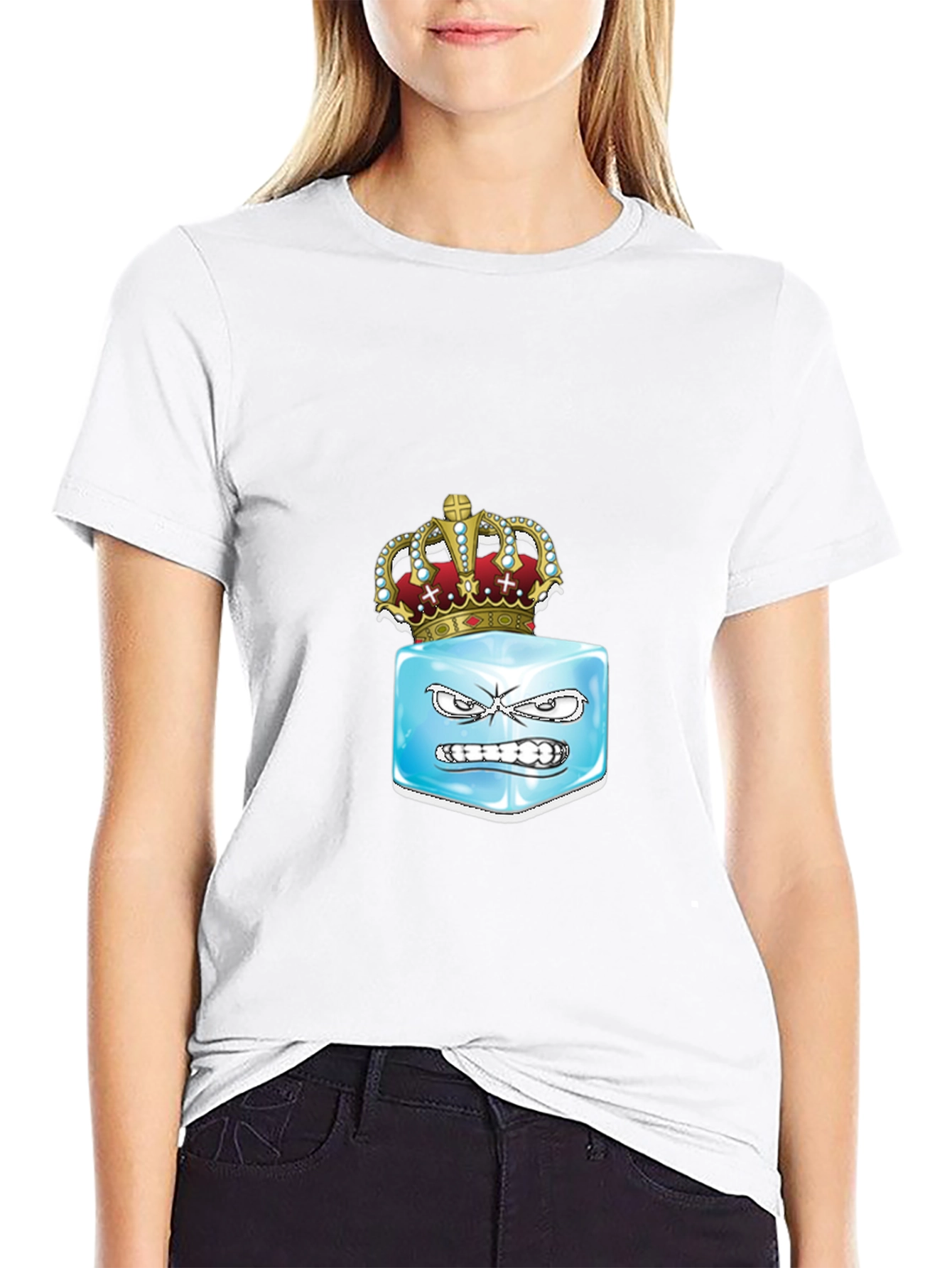 Iced Crown Graphic T-Shirt - Cool Design