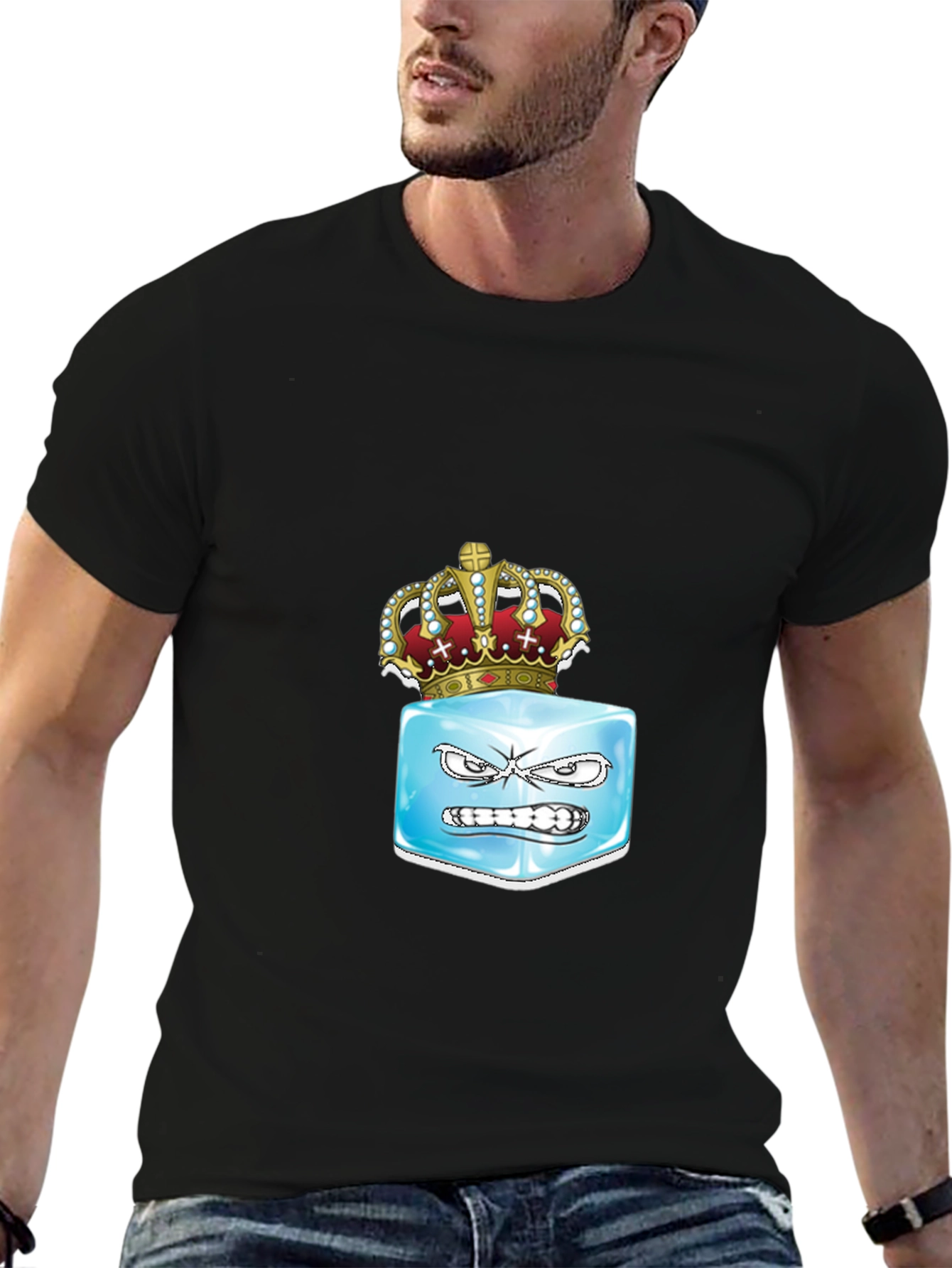Iced Crown Graphic T-Shirt - Cool Design