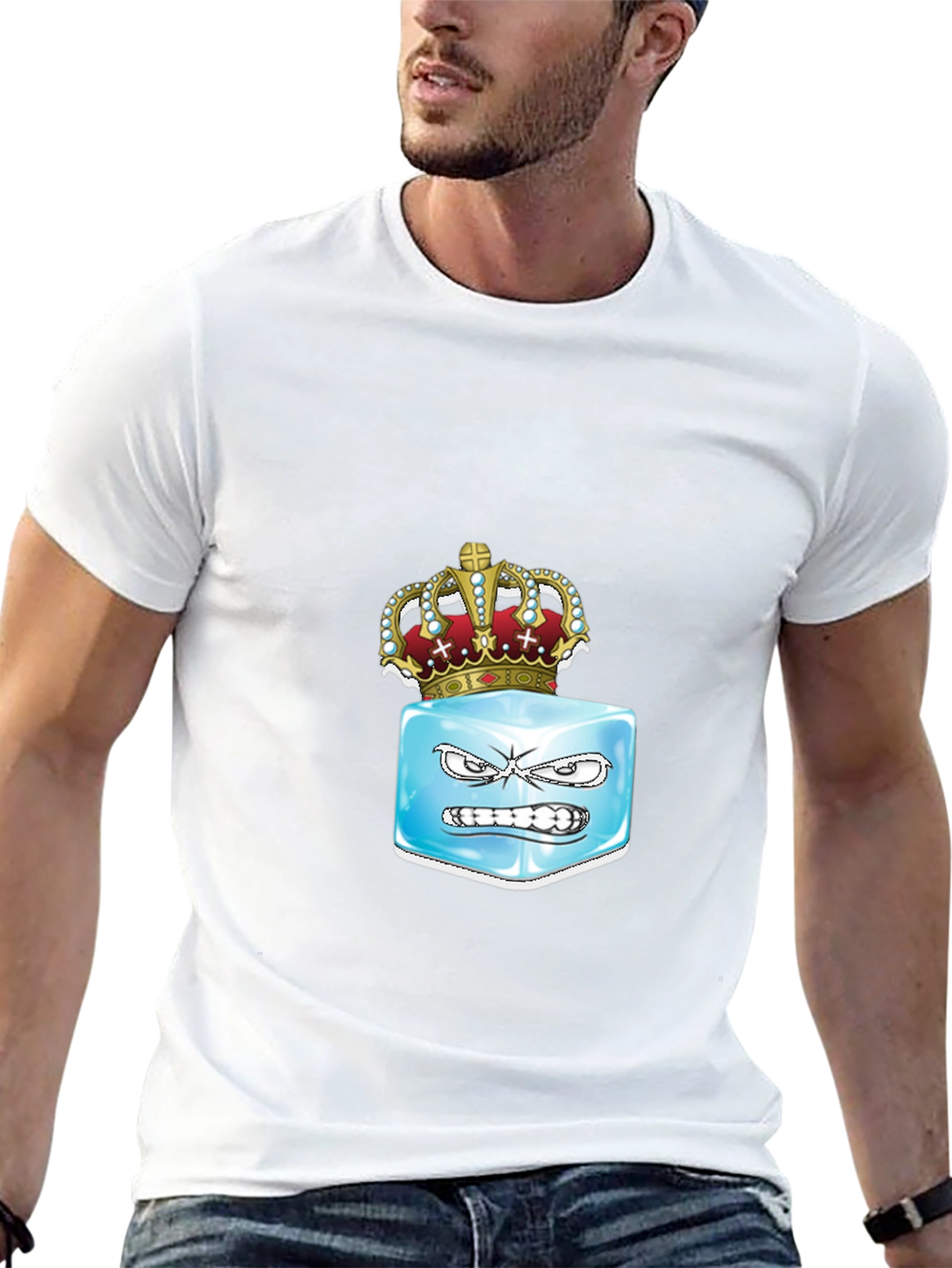 Iced Crown Graphic T-Shirt - Cool Design