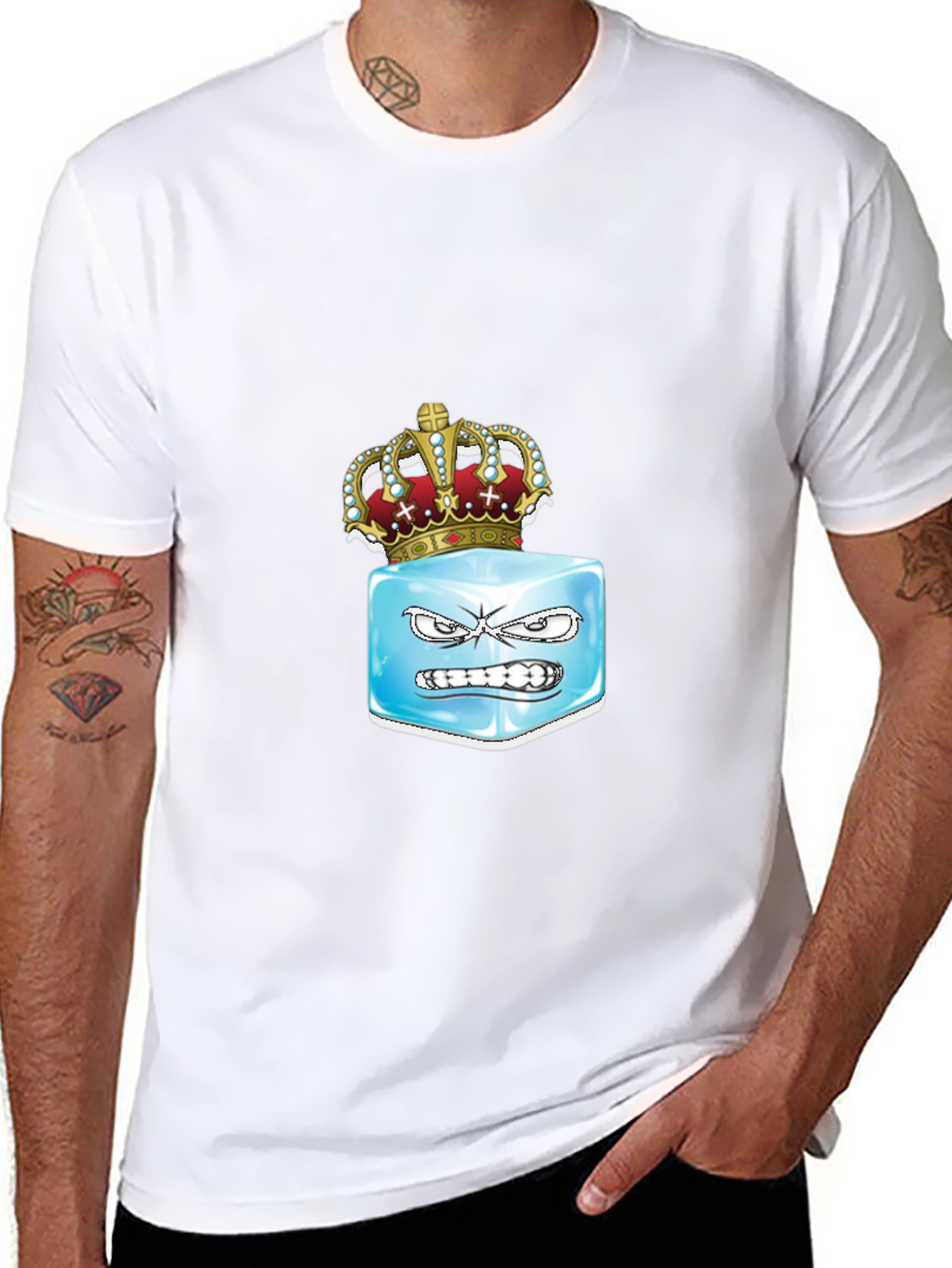 Iced Crown Graphic T-Shirt - Cool Design