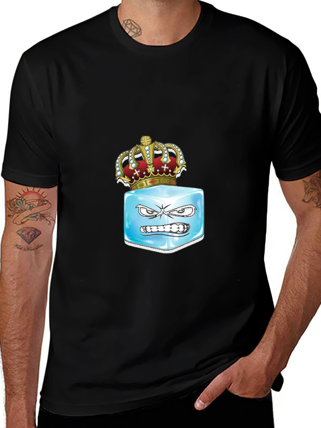 Iced Crown Graphic T-Shirt - Cool Design