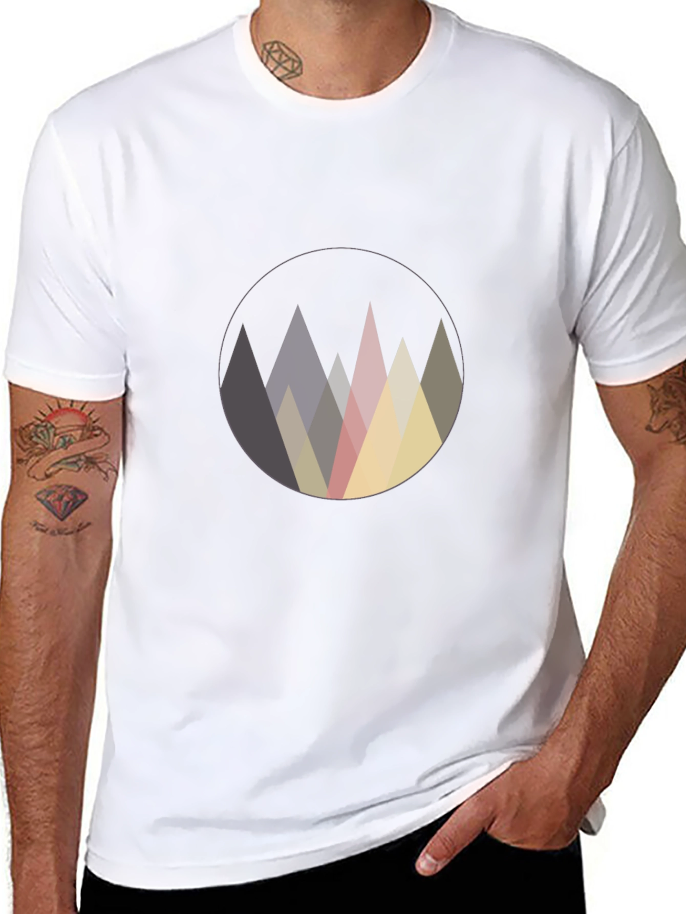 Geometric Mountain Peak Graphic Tee