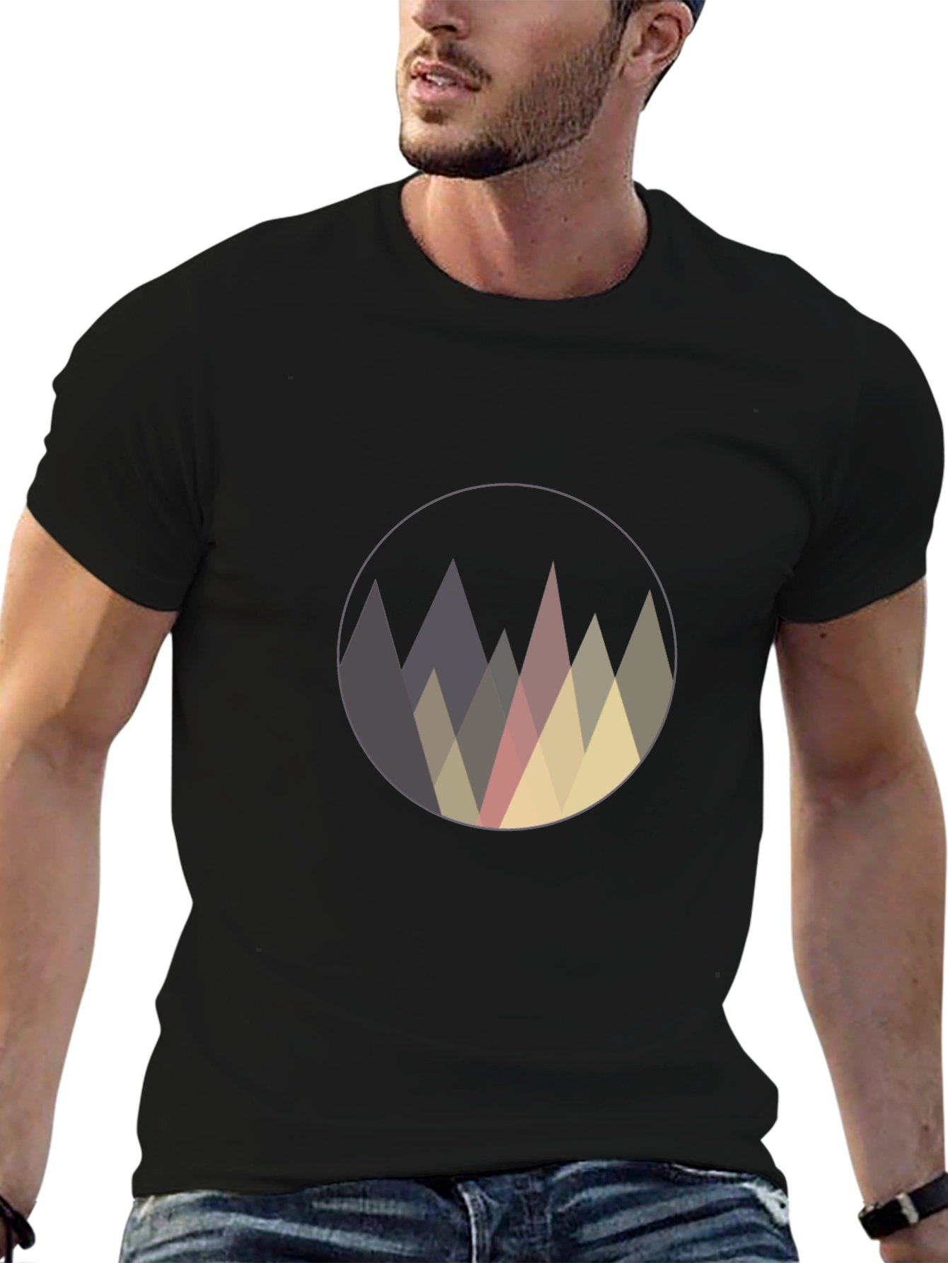 Geometric Mountain Peak Graphic Tee
