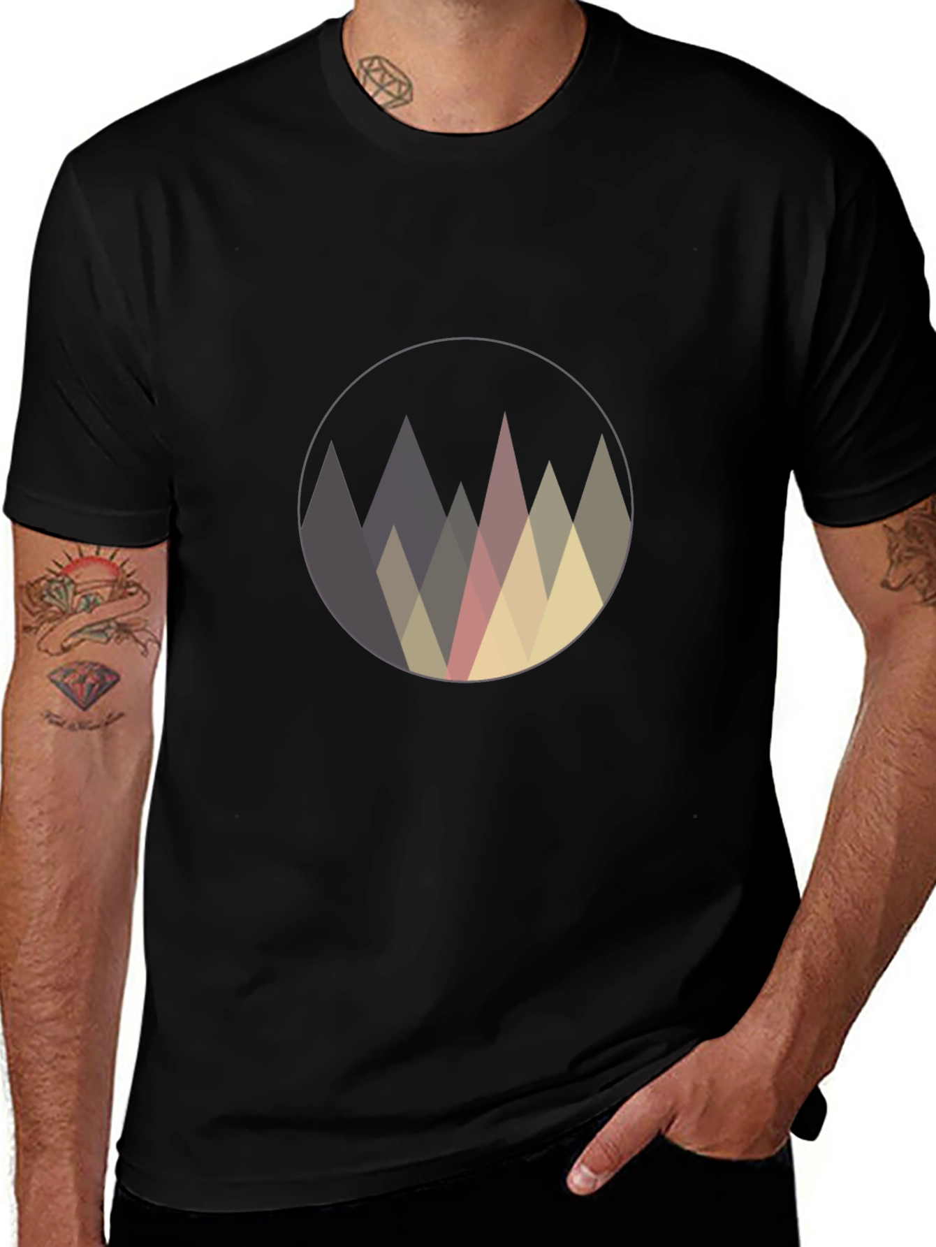 Geometric Mountain Peak Graphic Tee