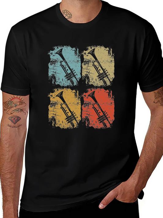 Vintage Trumpet Graphic T-Shirt