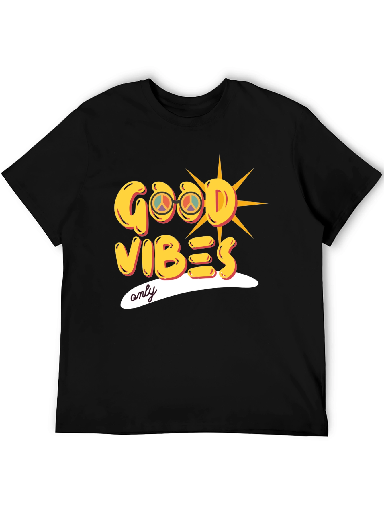 Good Vibes Only Graphic Tee - Stylish Black T-Shirt