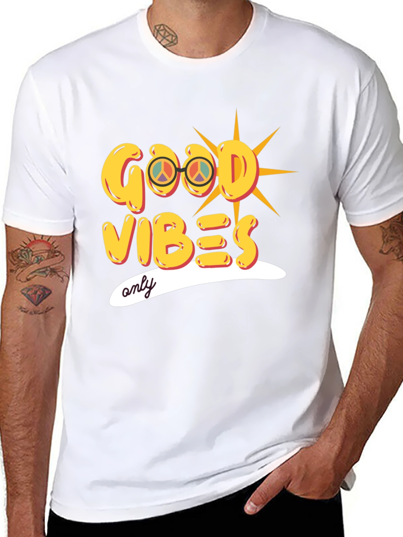 Good Vibes Only Graphic Tee - Stylish Black T-Shirt