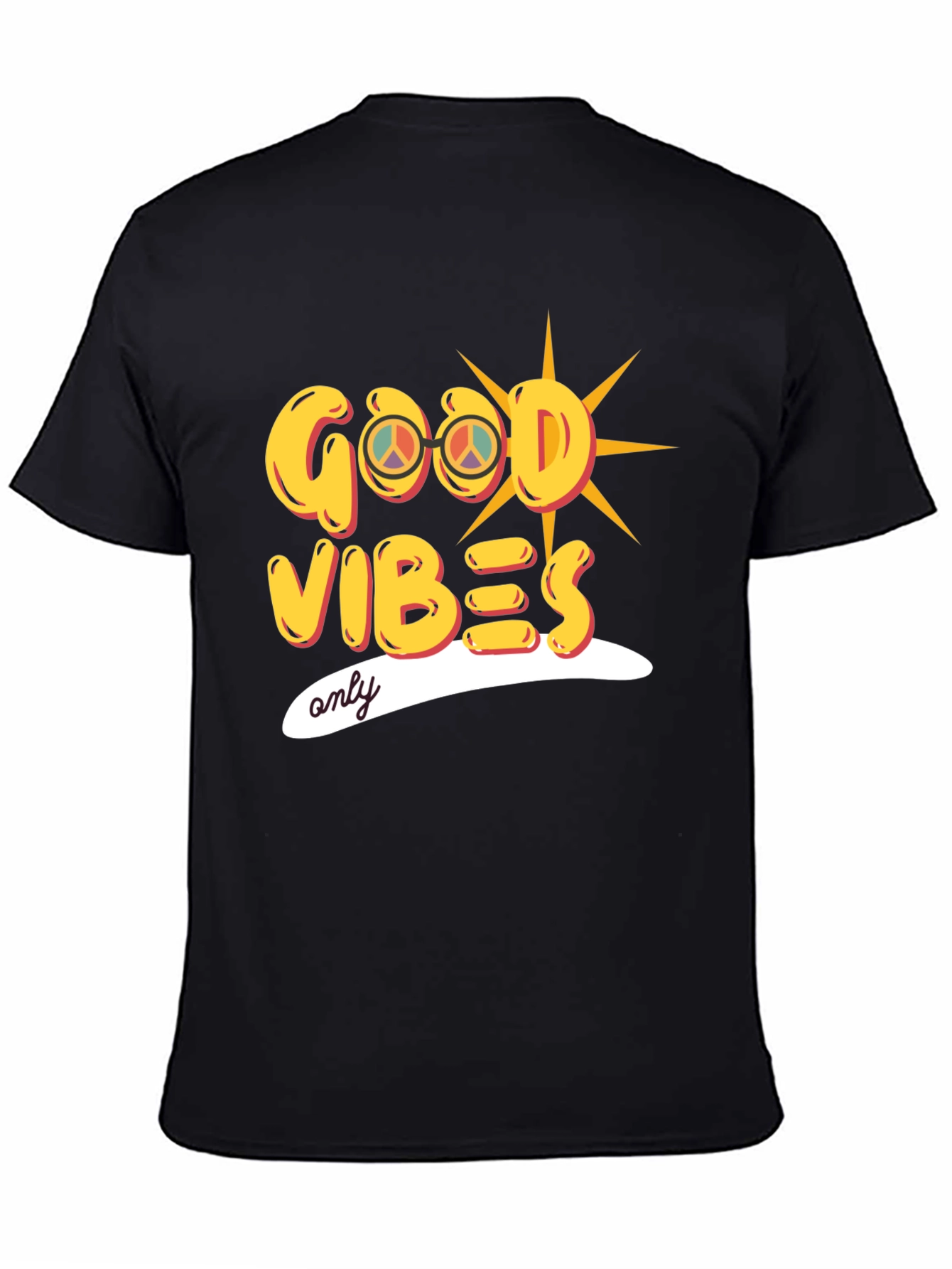 Good Vibes Only Graphic Tee - Stylish Black T-Shirt