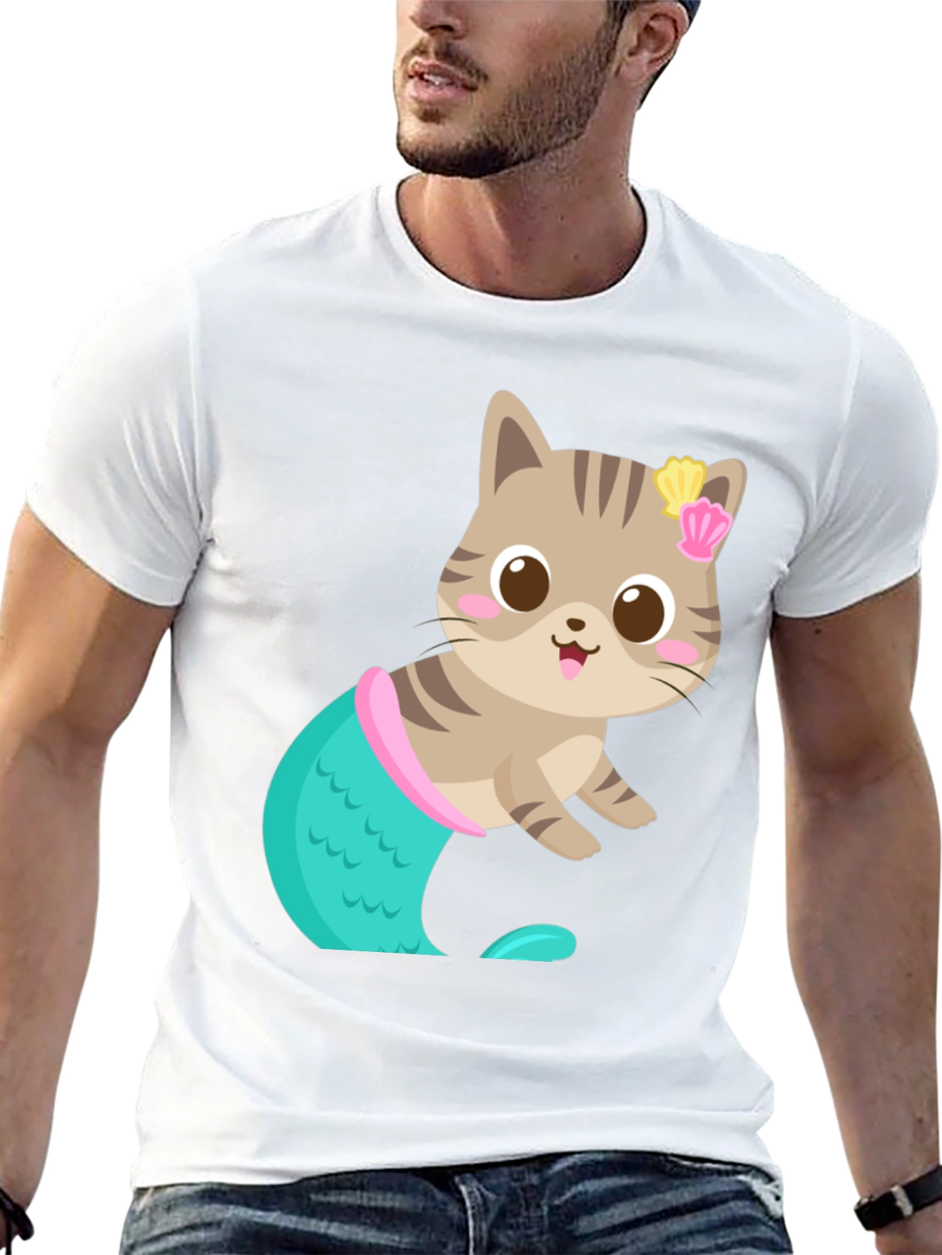 Cute Cat Mermaid T-Shirt