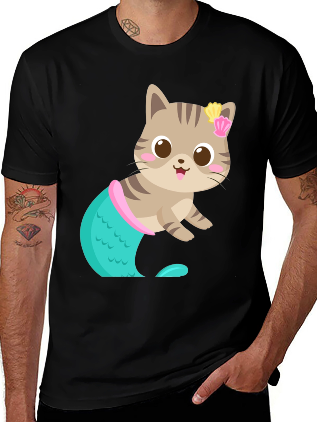 Cute Cat Mermaid T-Shirt