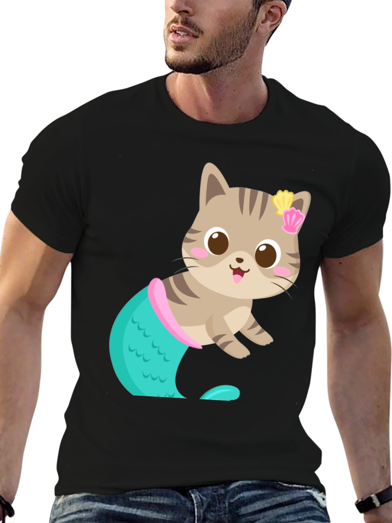 Cute Cat Mermaid T-Shirt