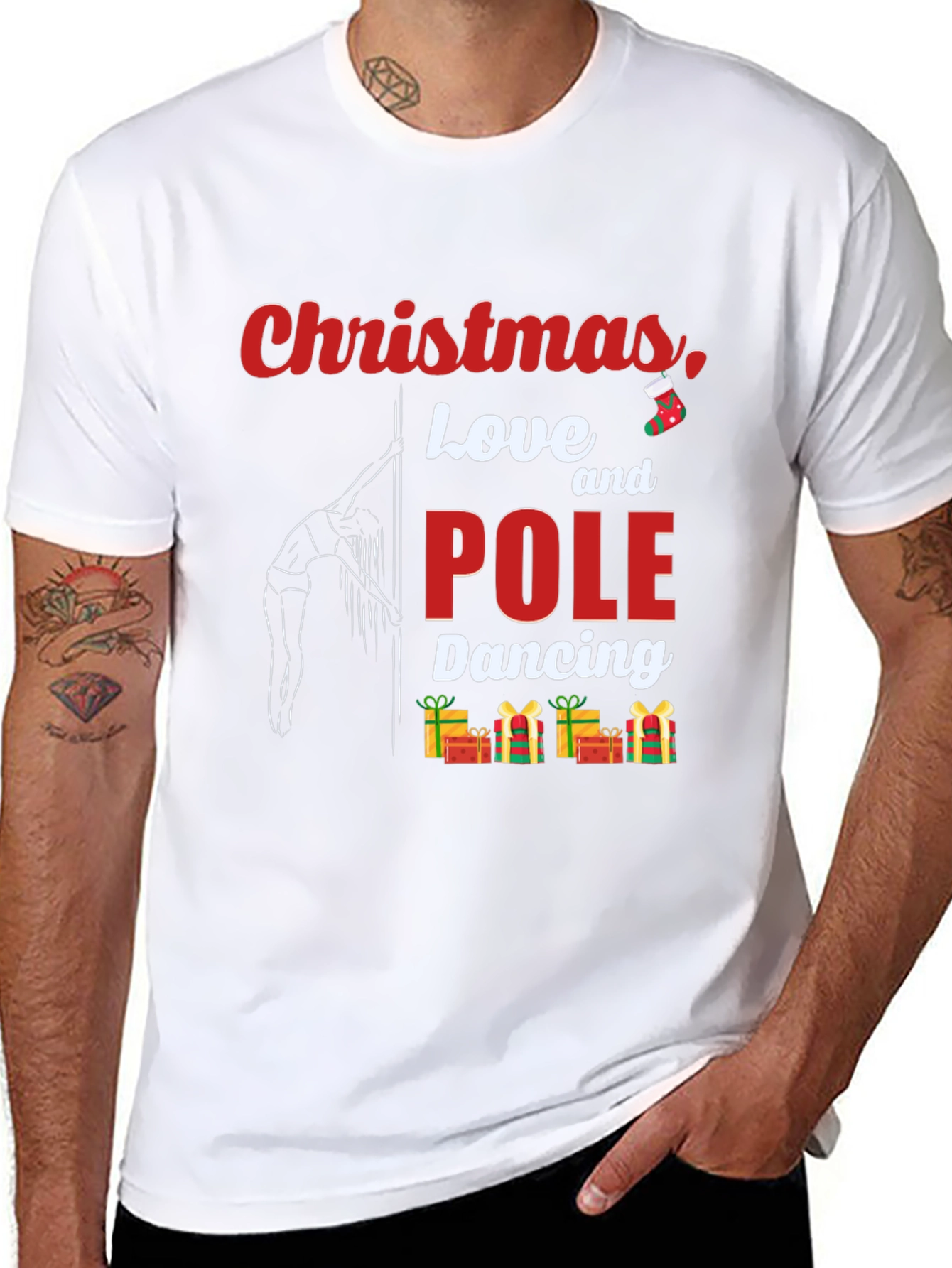 Christmas Pole Dancing Graphic Tee