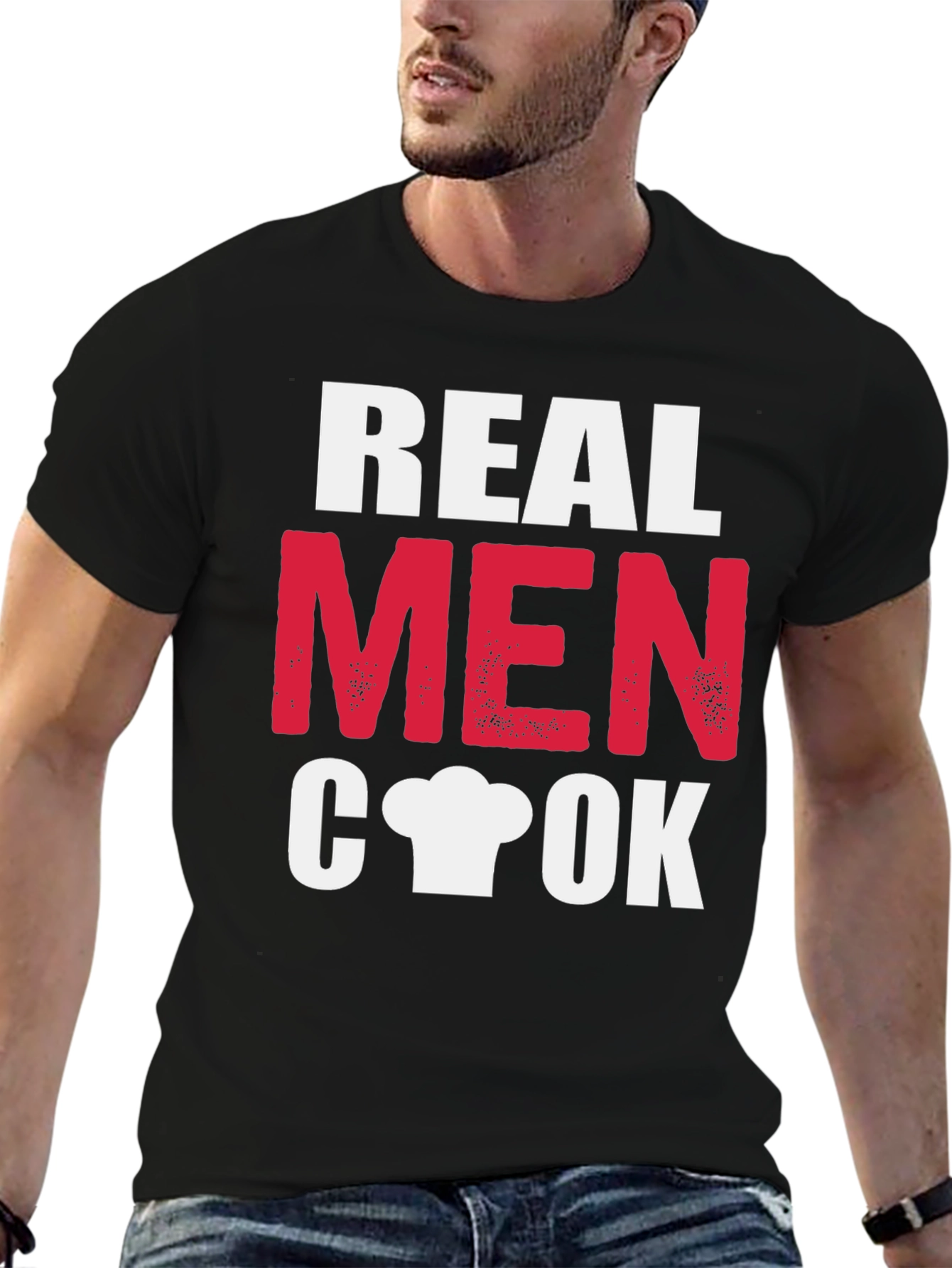Real Men Cook Graphic Tee - Chef Humor