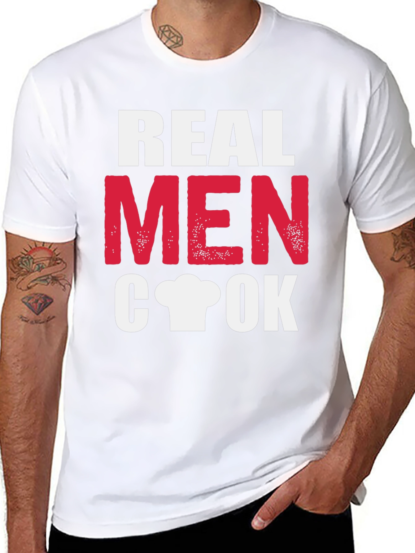 Real Men Cook Graphic Tee - Chef Humor