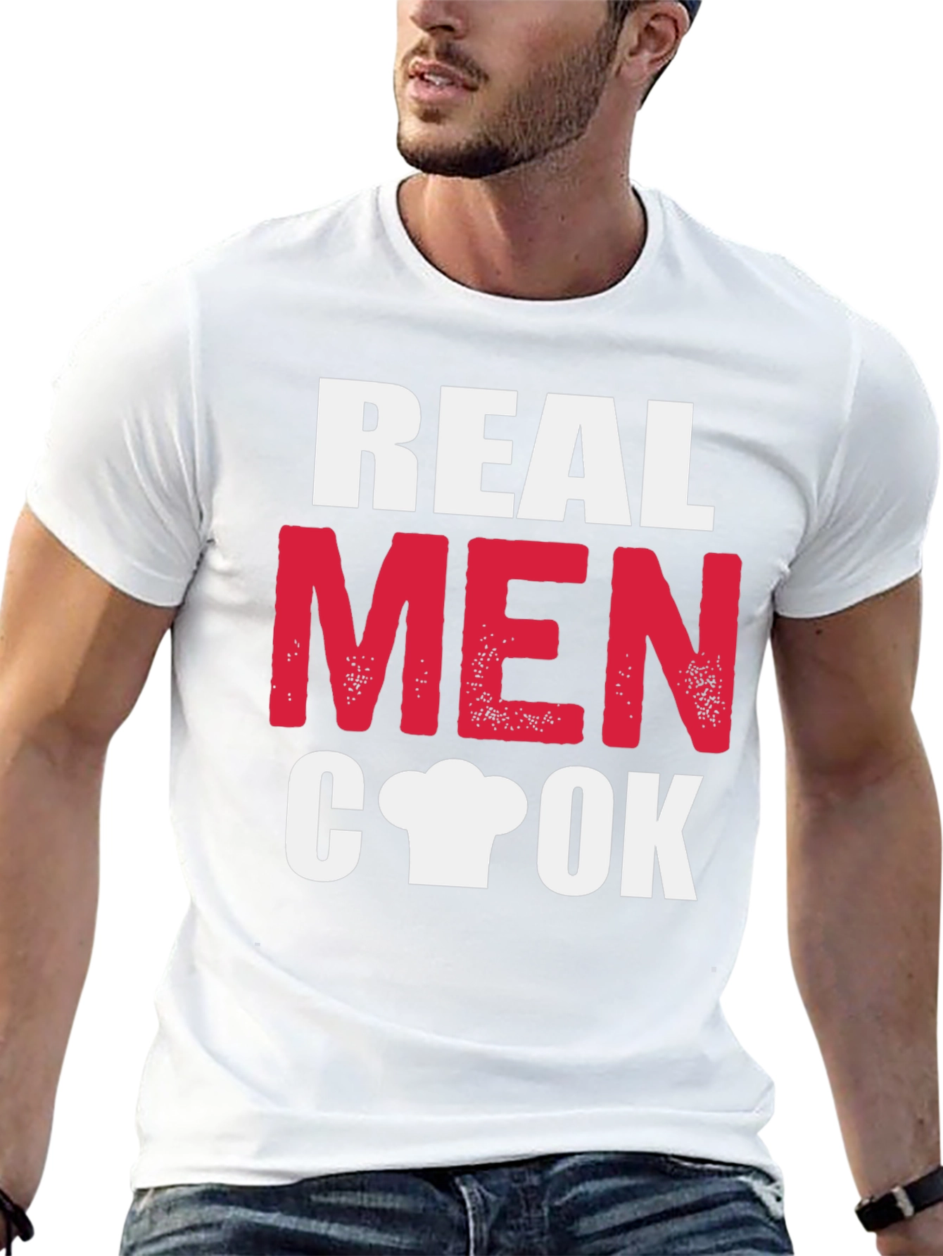 Real Men Cook Graphic Tee - Chef Humor