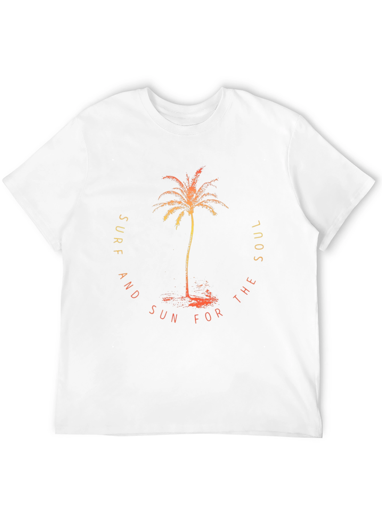 Surf Sun Soul Graphic Tee - Black Cotton T-Shirt