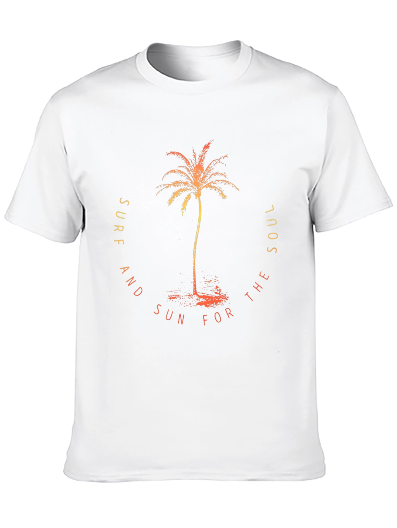 Surf Sun Soul Graphic Tee - Black Cotton T-Shirt