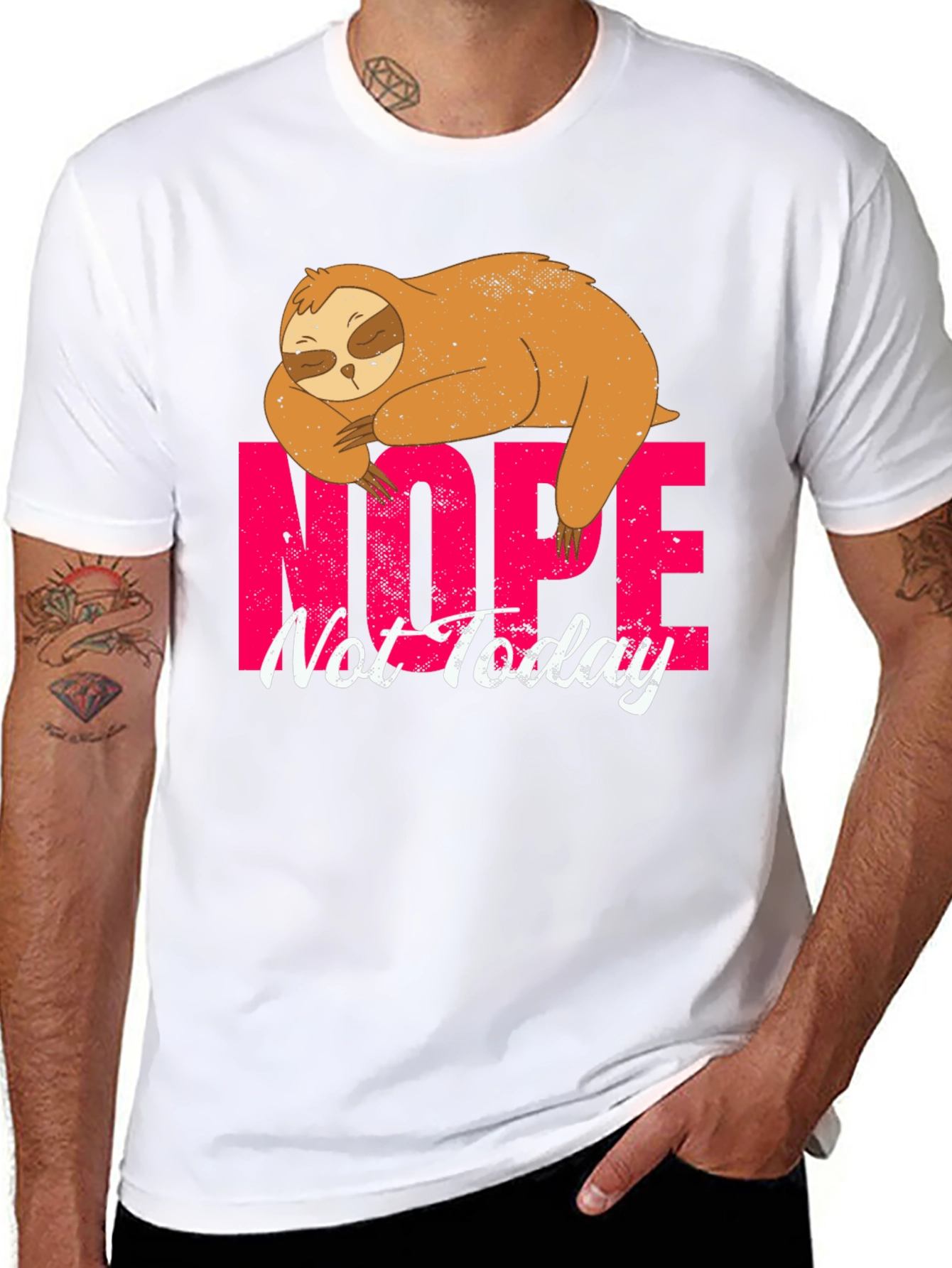 Nope Not Today Sloth Graphic Tee