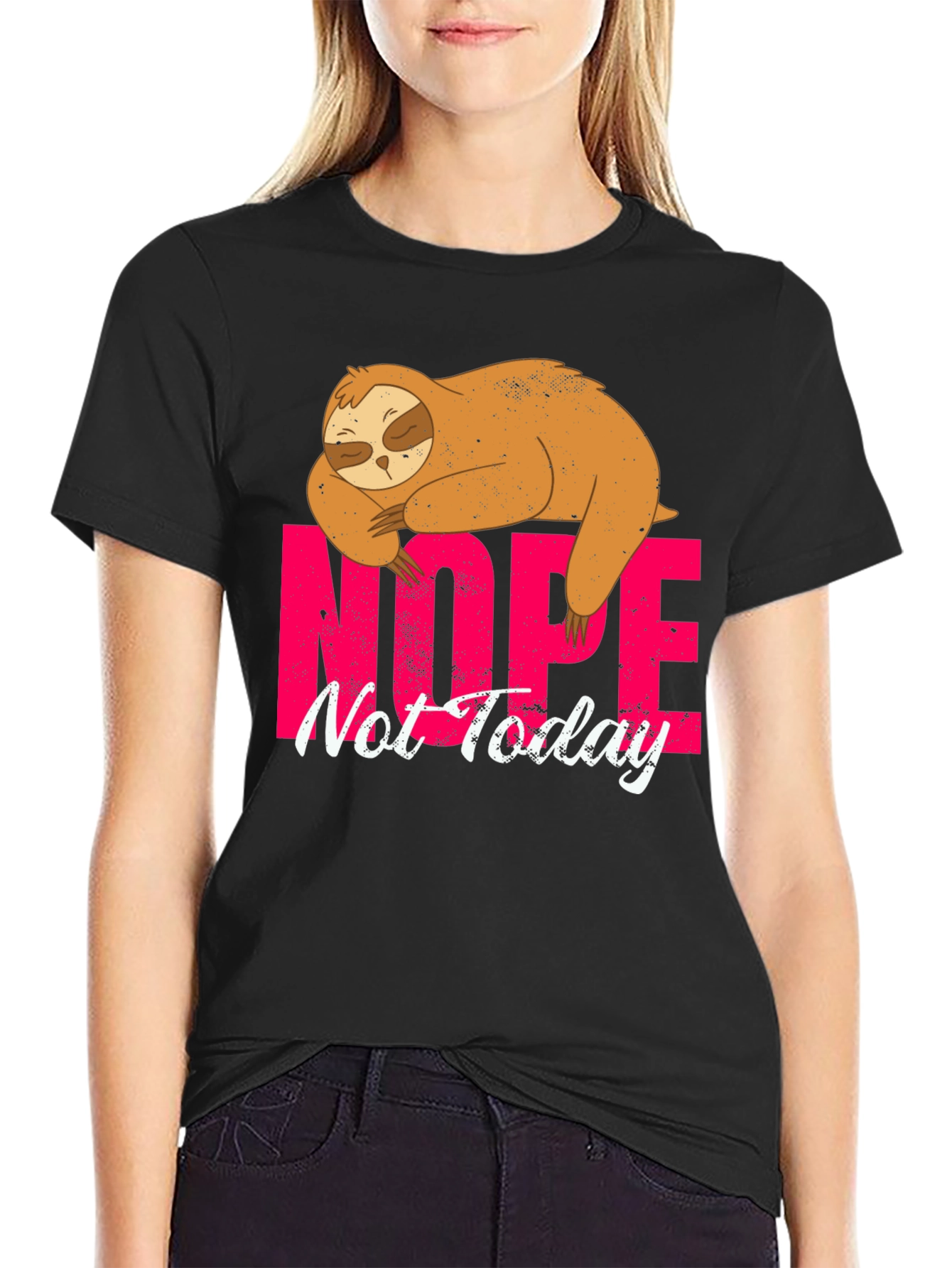 Nope Not Today Sloth Graphic Tee
