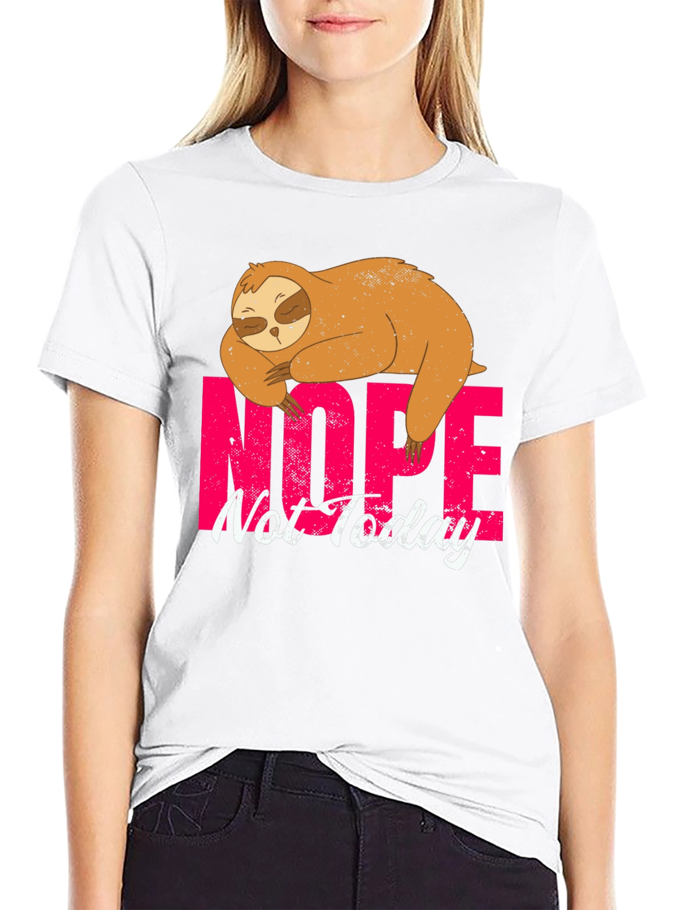 Nope Not Today Sloth Graphic Tee