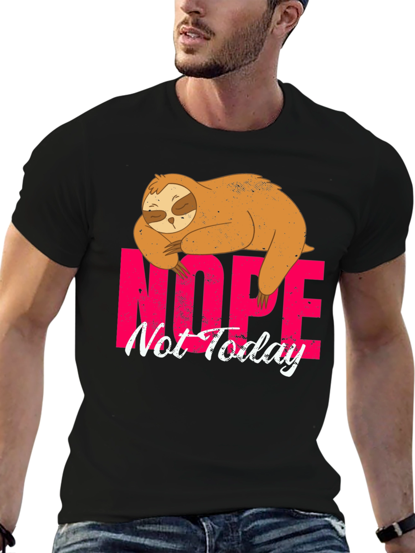 Nope Not Today Sloth Graphic Tee