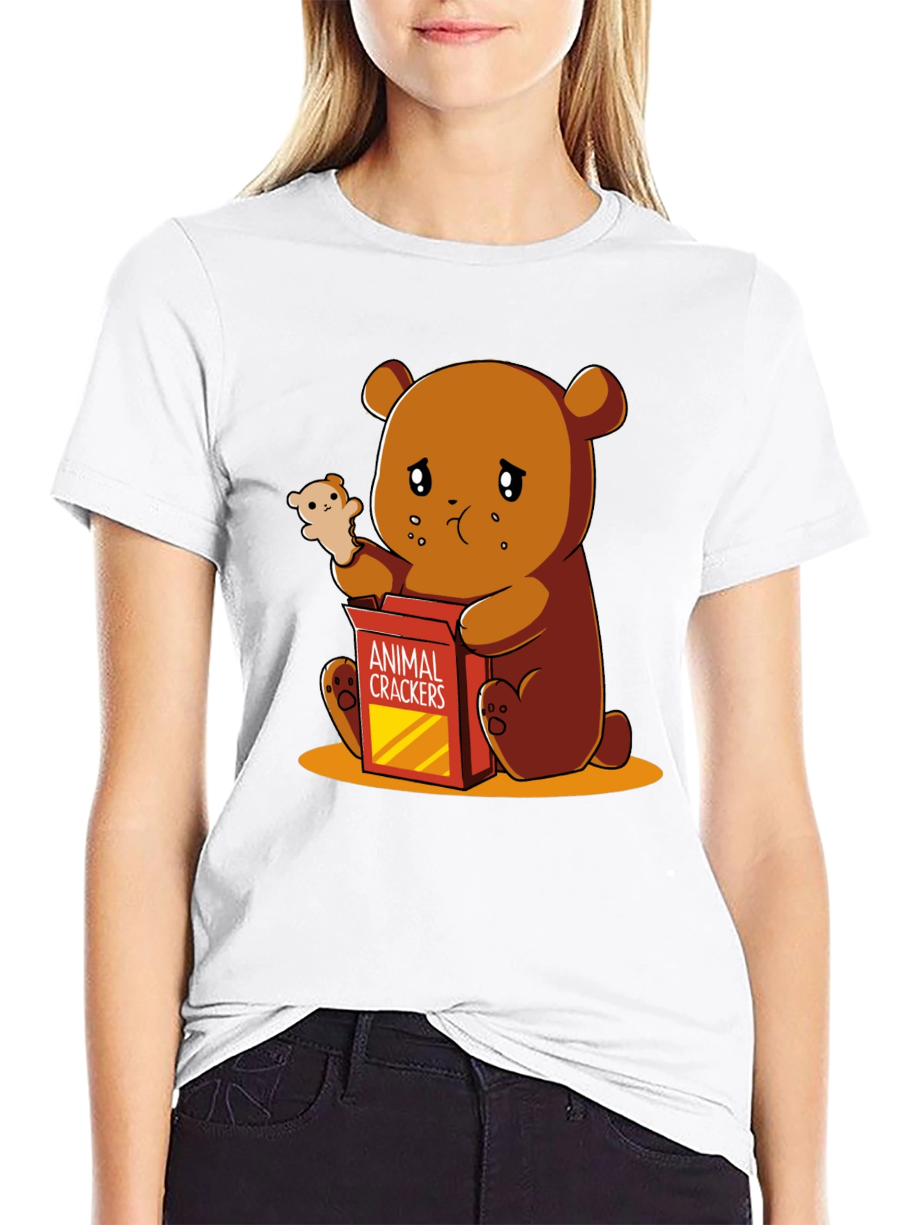Sad Bear Animal Crackers Graphic Tee