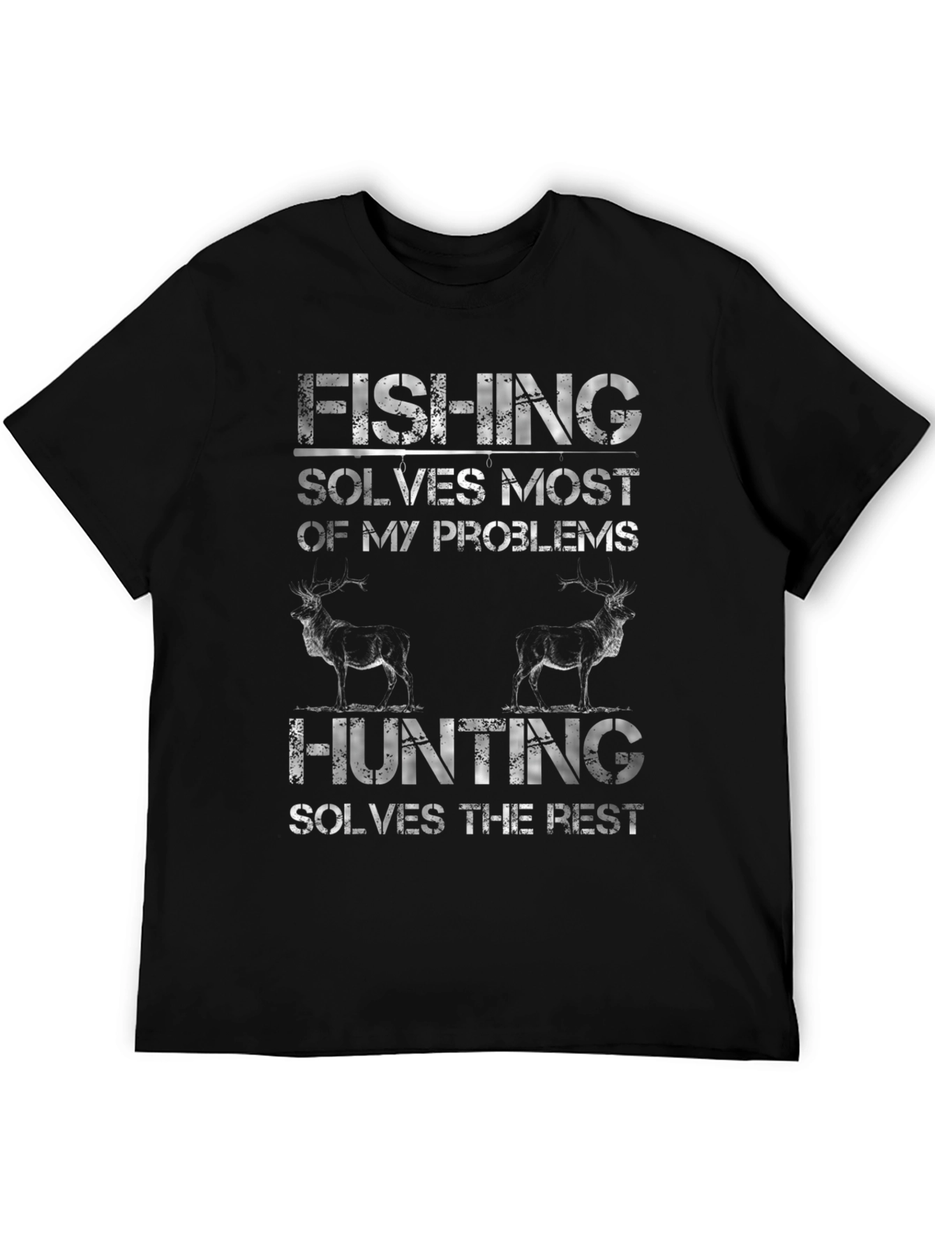 Fishing & Hunting Mens Graphic T-Shirt