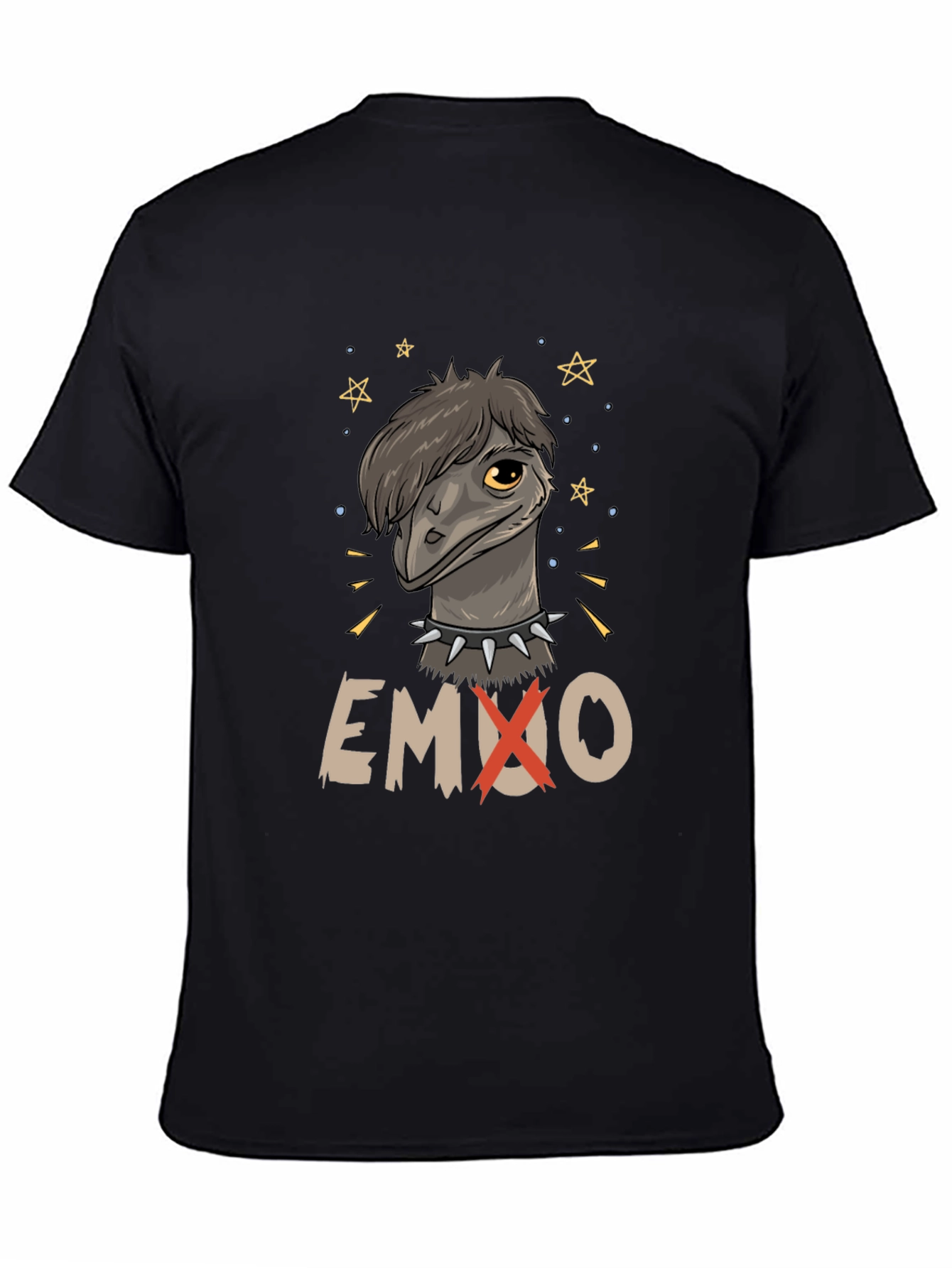 Emo Emu Graphic T-Shirt - Novelty Bird Lover Tee