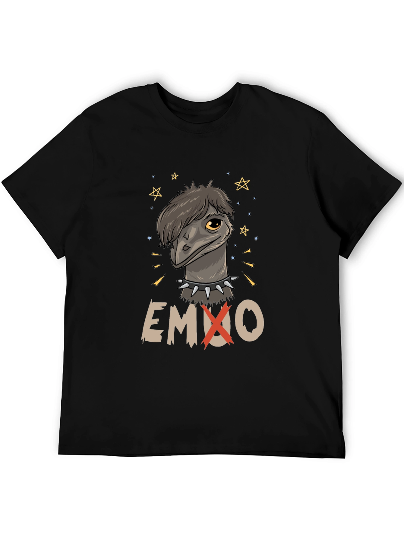 Emo Emu Graphic T-Shirt - Novelty Bird Lover Tee