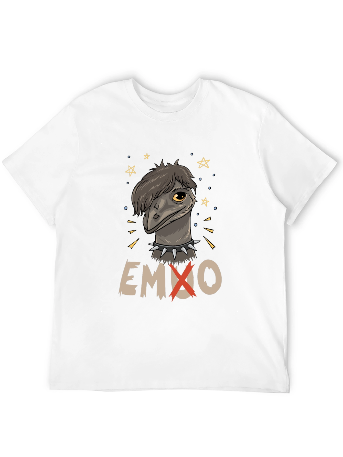 Emo Emu Graphic T-Shirt - Novelty Bird Lover Tee