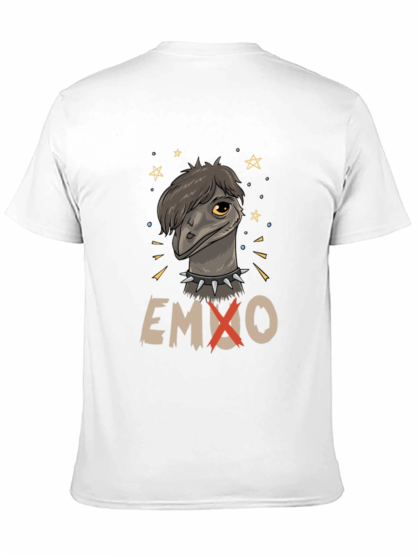 Emo Emu Graphic T-Shirt - Novelty Bird Lover Tee