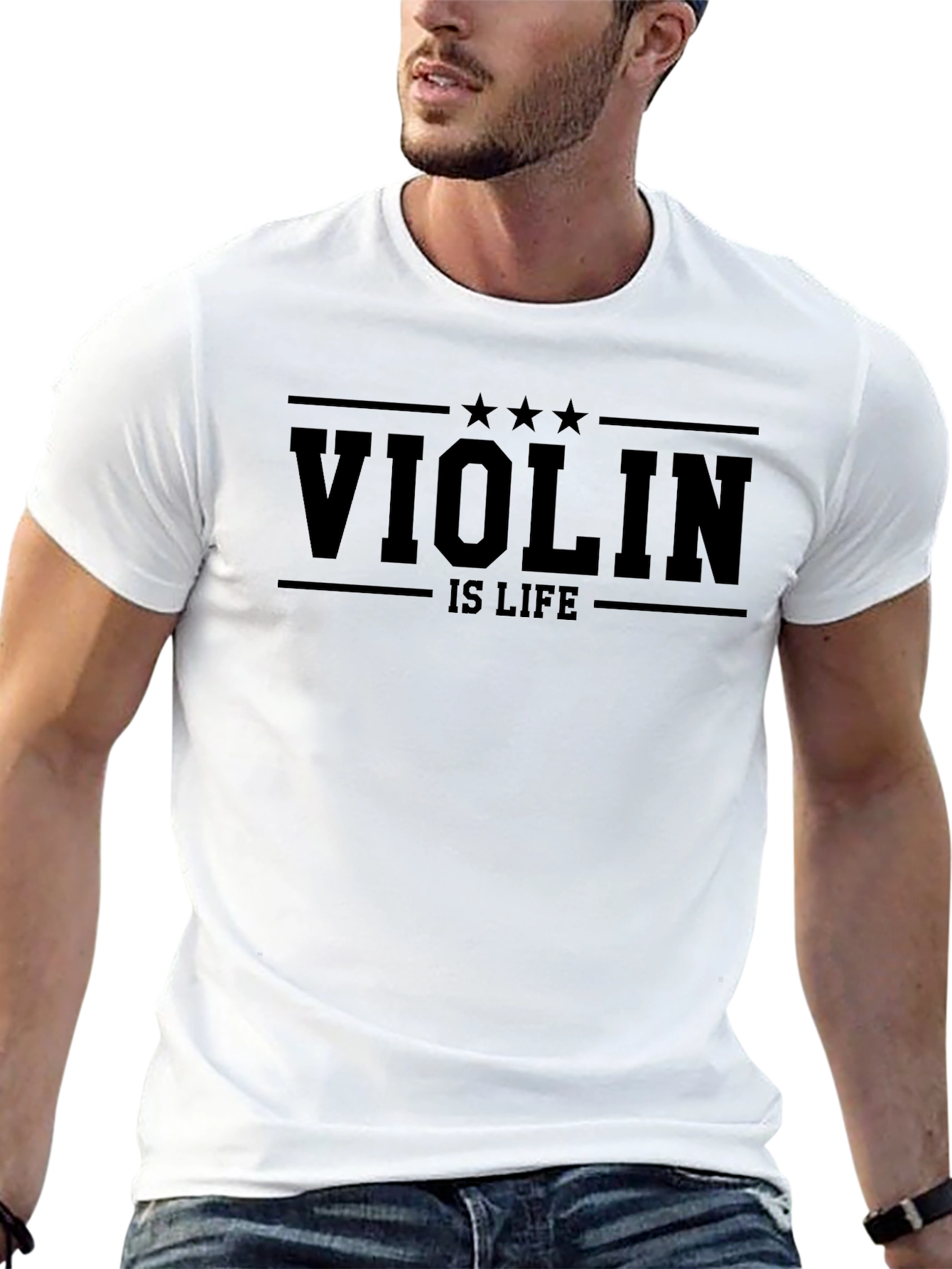 Violin Is Life Black T-Shirt Musician Tee