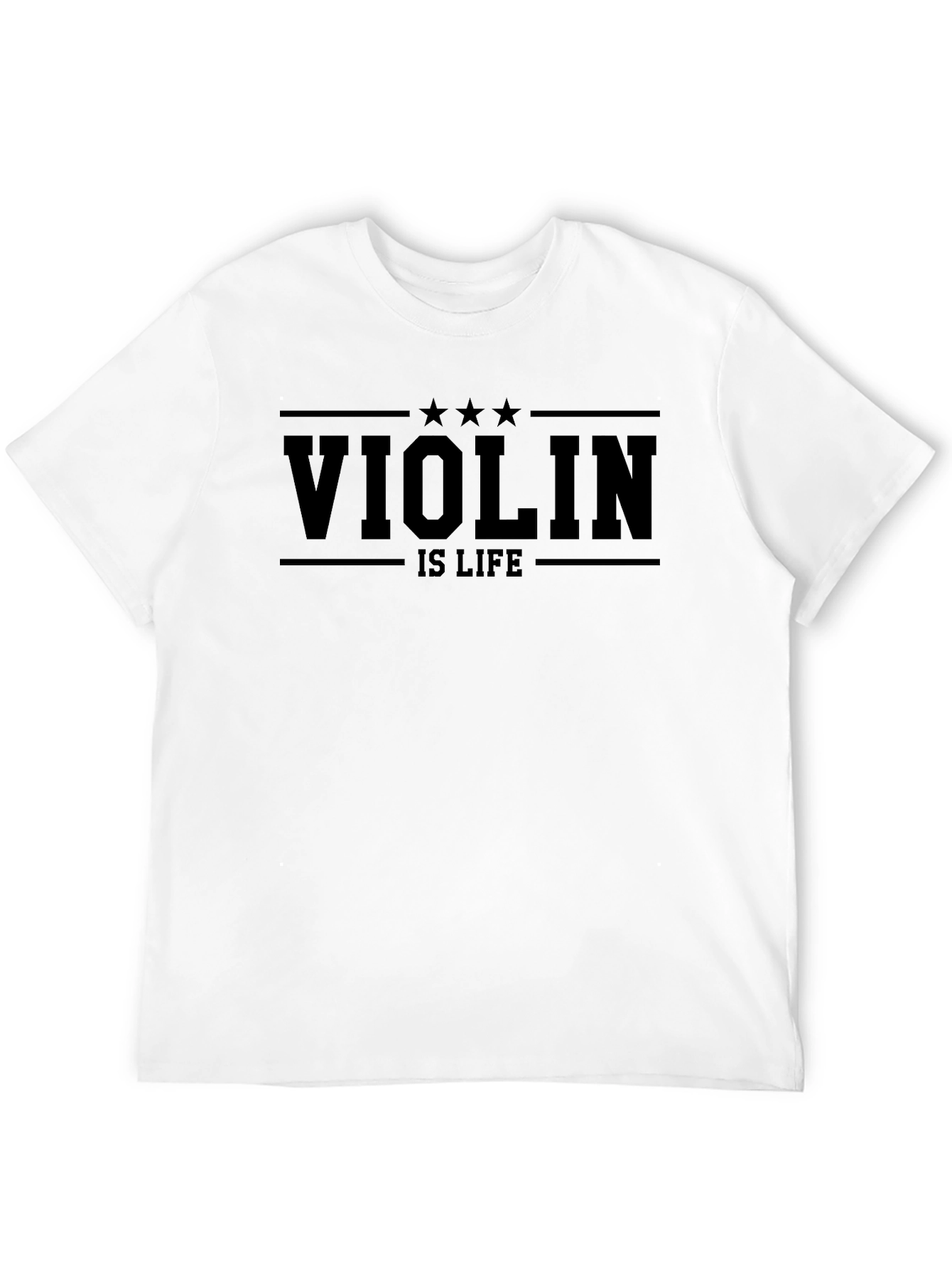 Violin Is Life Black T-Shirt Musician Tee
